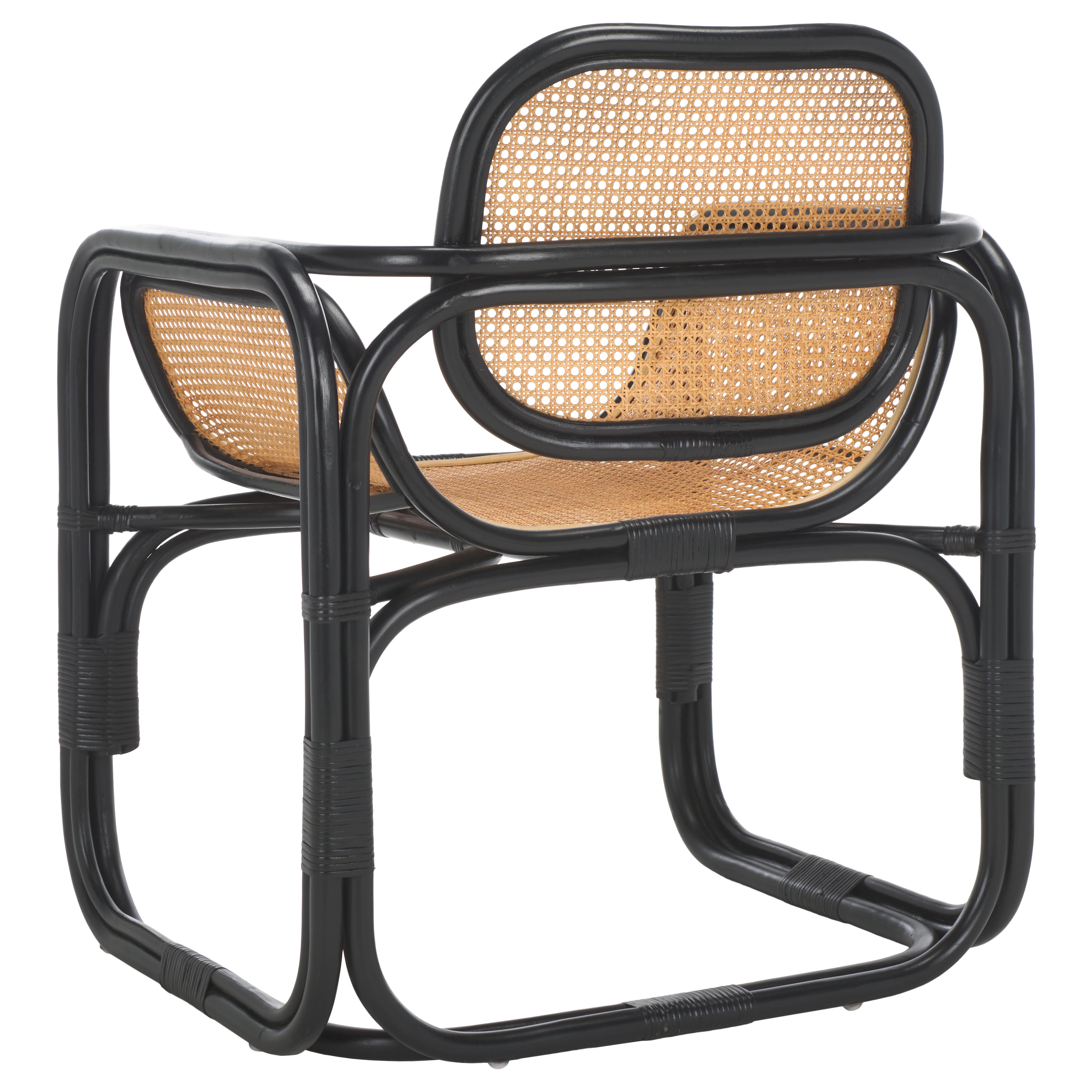 Safavieh Nadie Accent Chair, Black/Natural, large