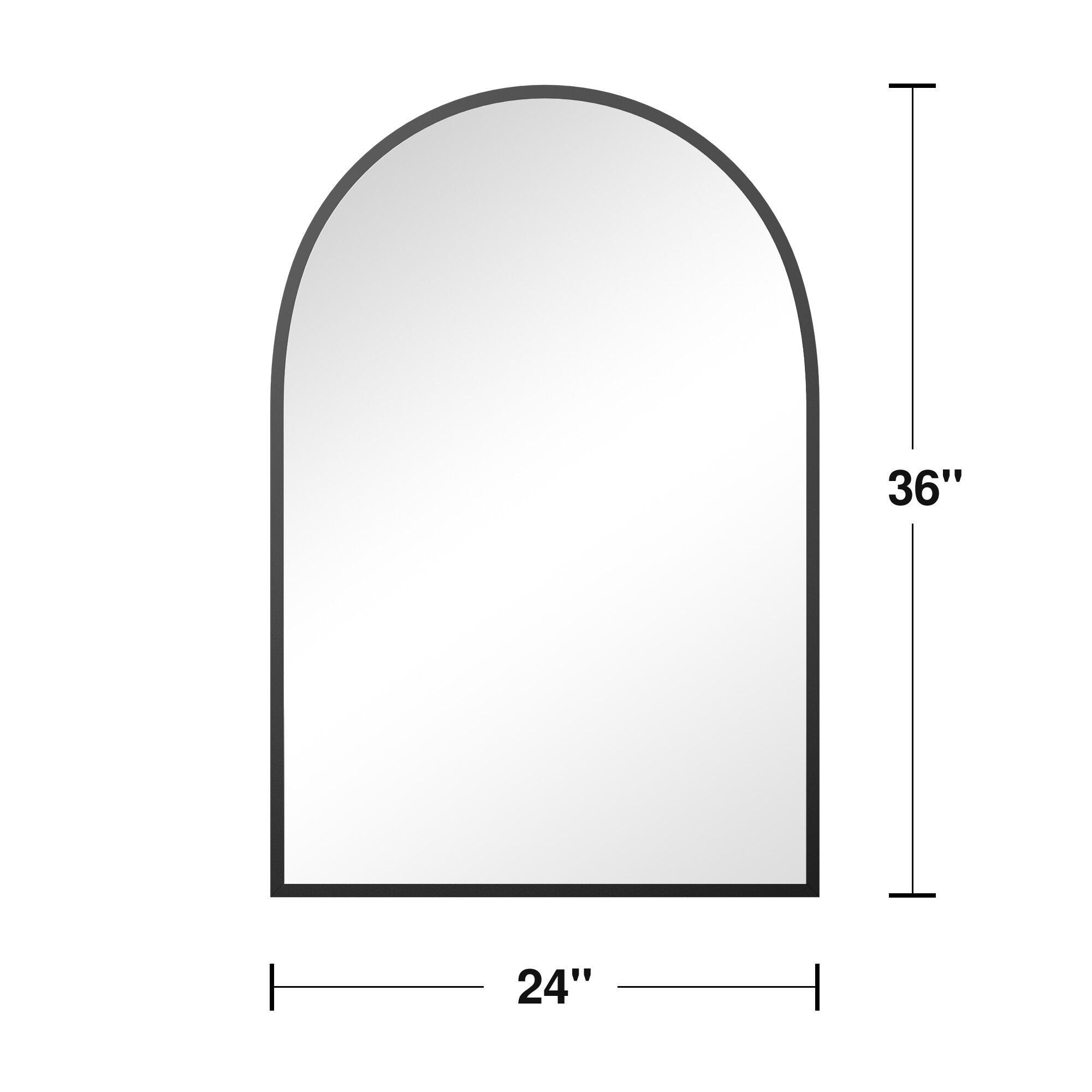 Dovelina Dulcea Arch Wall Mirror (Set of 2), Black, large