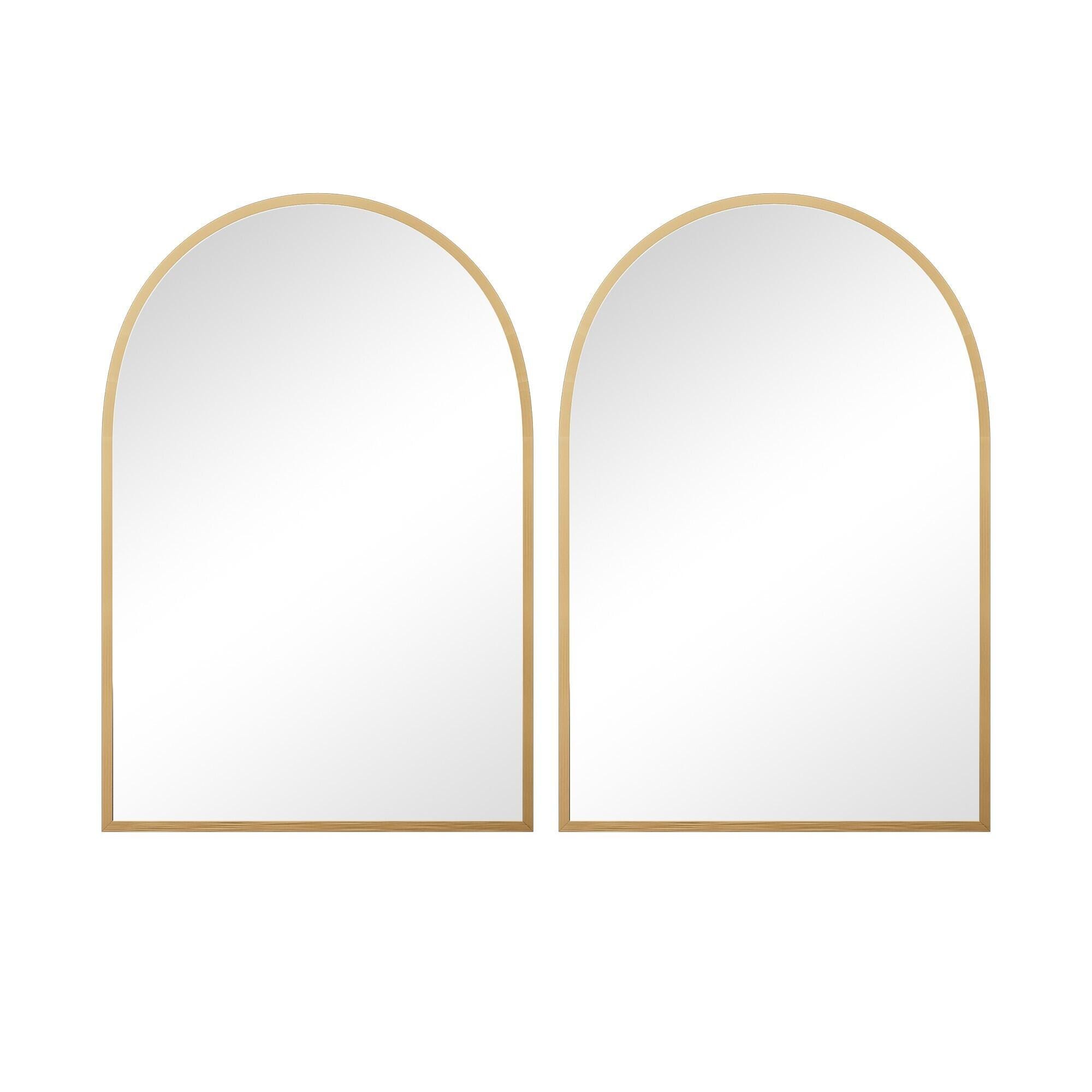 Dovelina Dulcea Arch Wall Mirror (Set of 2), Gold, large