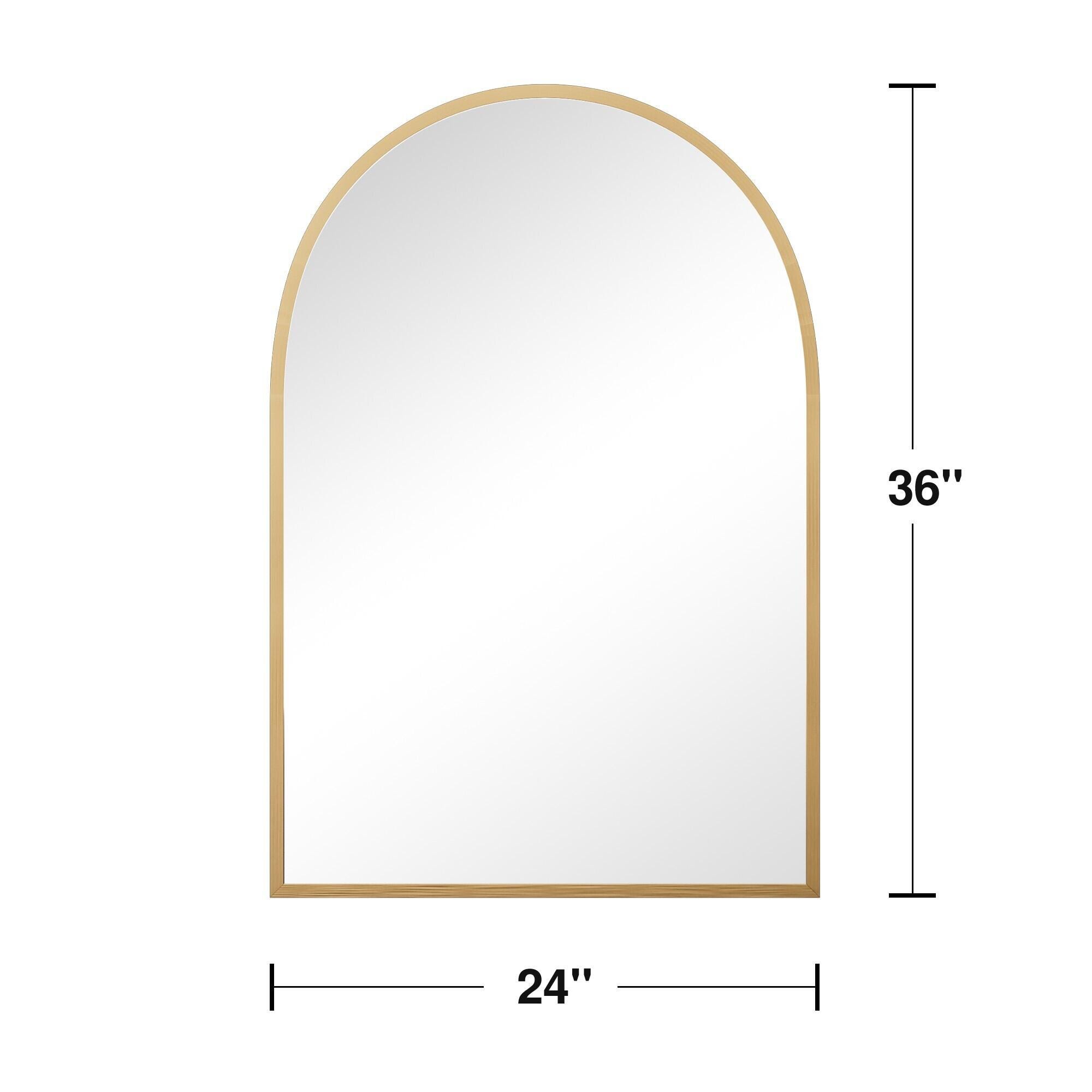 Dovelina Dulcea Arch Wall Mirror (Set of 2), Gold, large