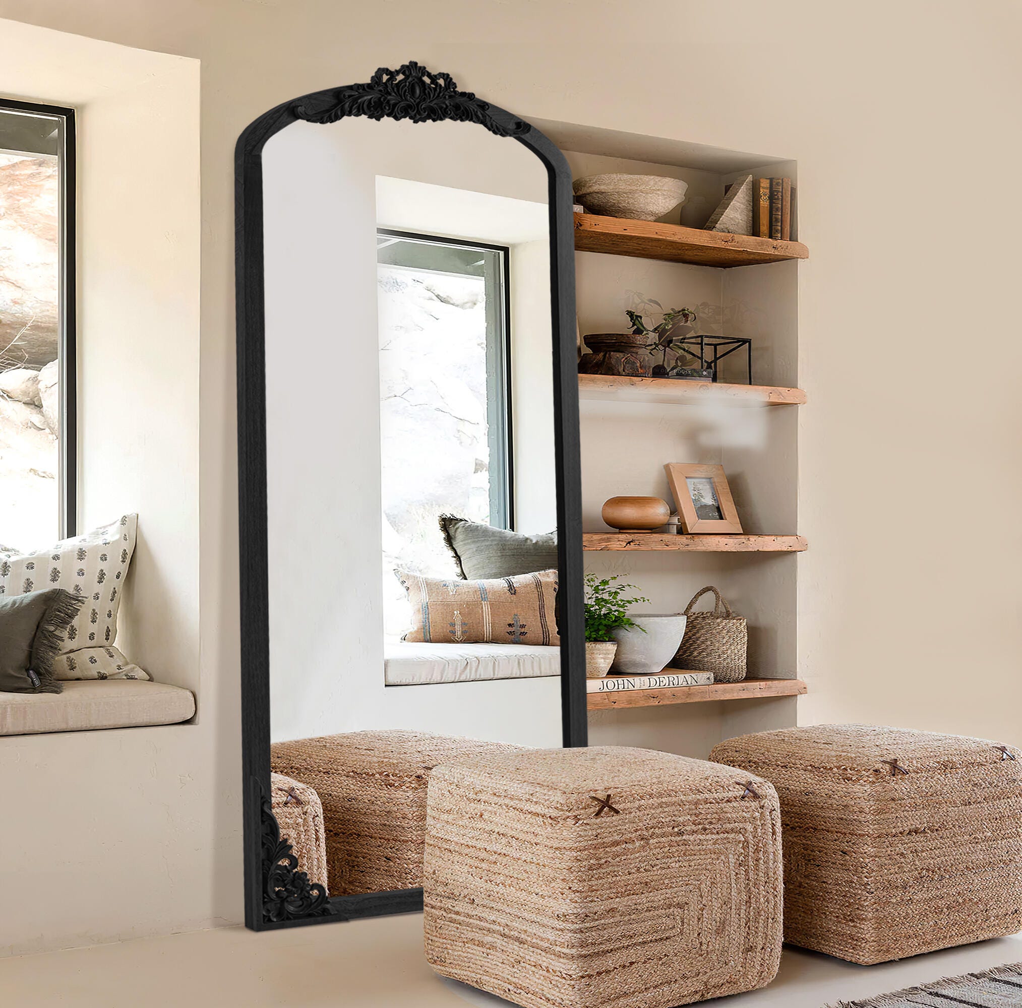 Dovelina Dulcea Carved Mirror, , large