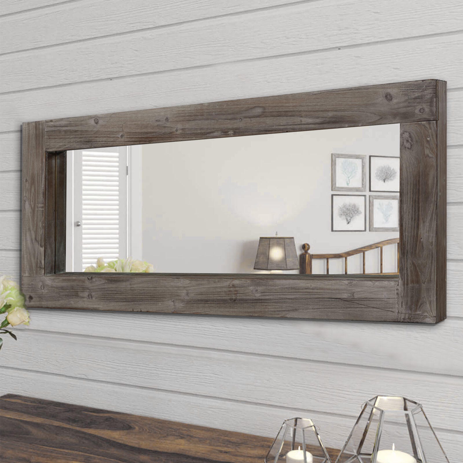 Dovelina Dulcea Versatile Rectangular Framed Wall Mirror, , large