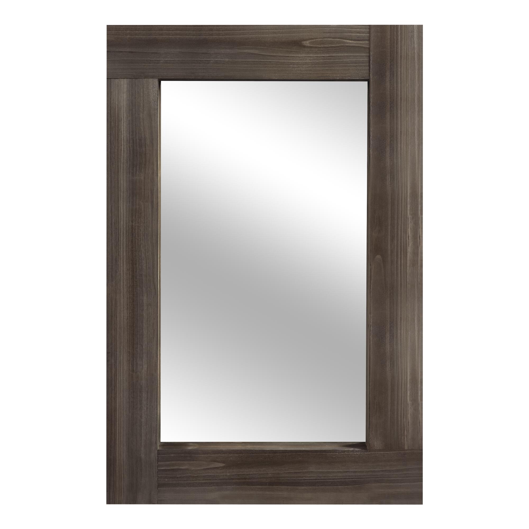 Dovelina Dulcea Versatile Rectangular Wall Mirror (Set of 2), Brown, large
