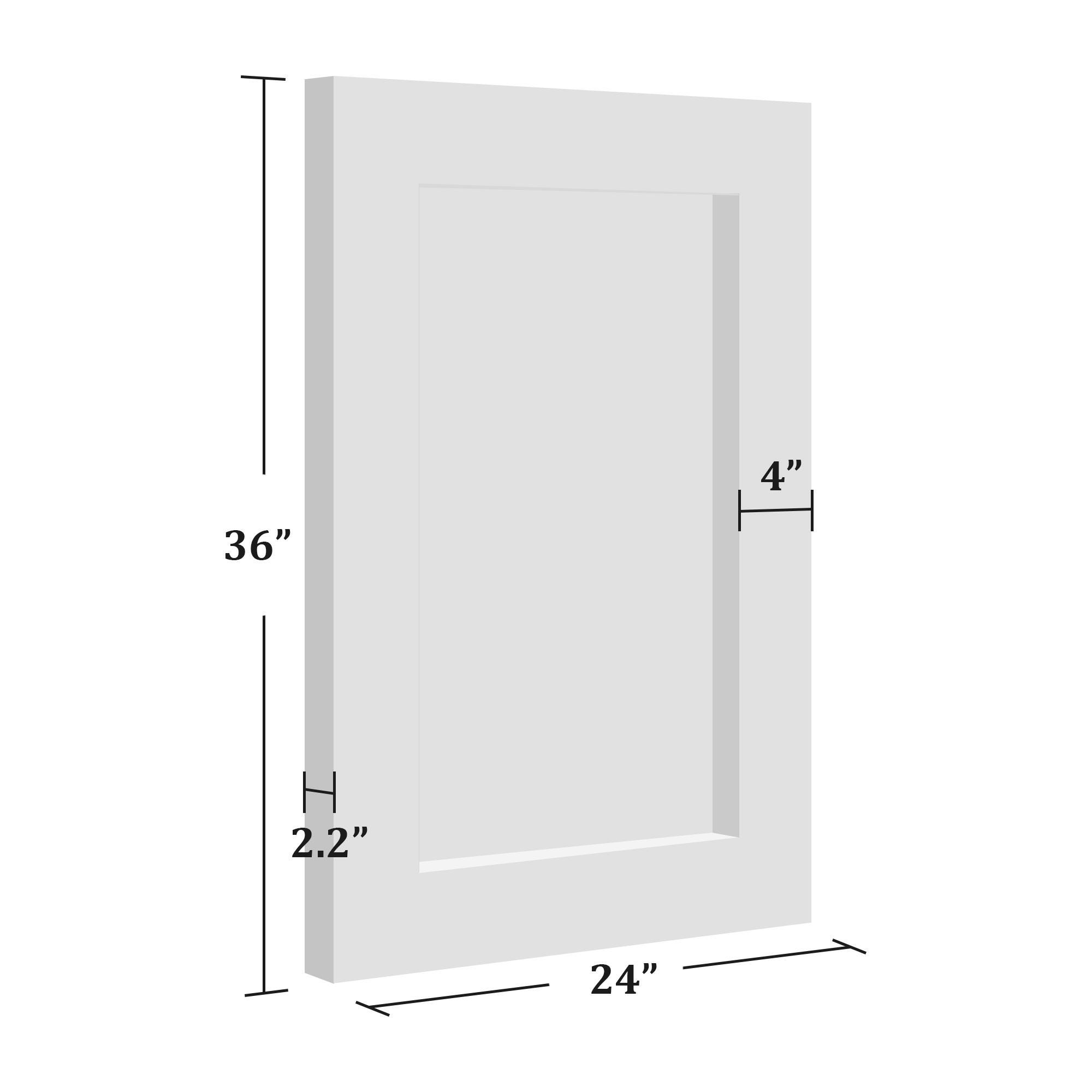 Dovelina Dulcea Versatile Rectangular Wall Mirror (Set of 2), Brown, large