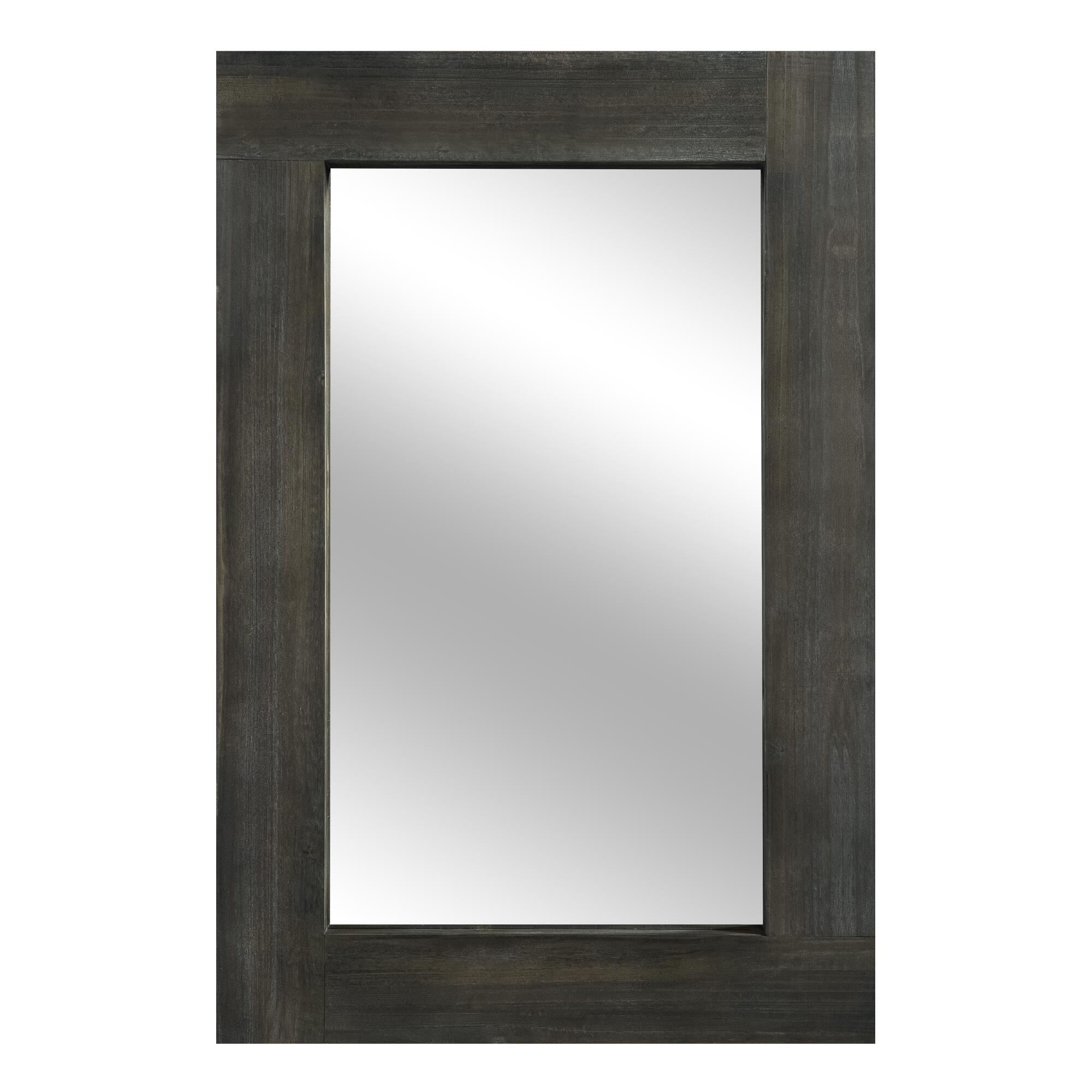 Dovelina Dulcea Versatile Rectangular Wall Mirror (Set of 2), Charcoal, large