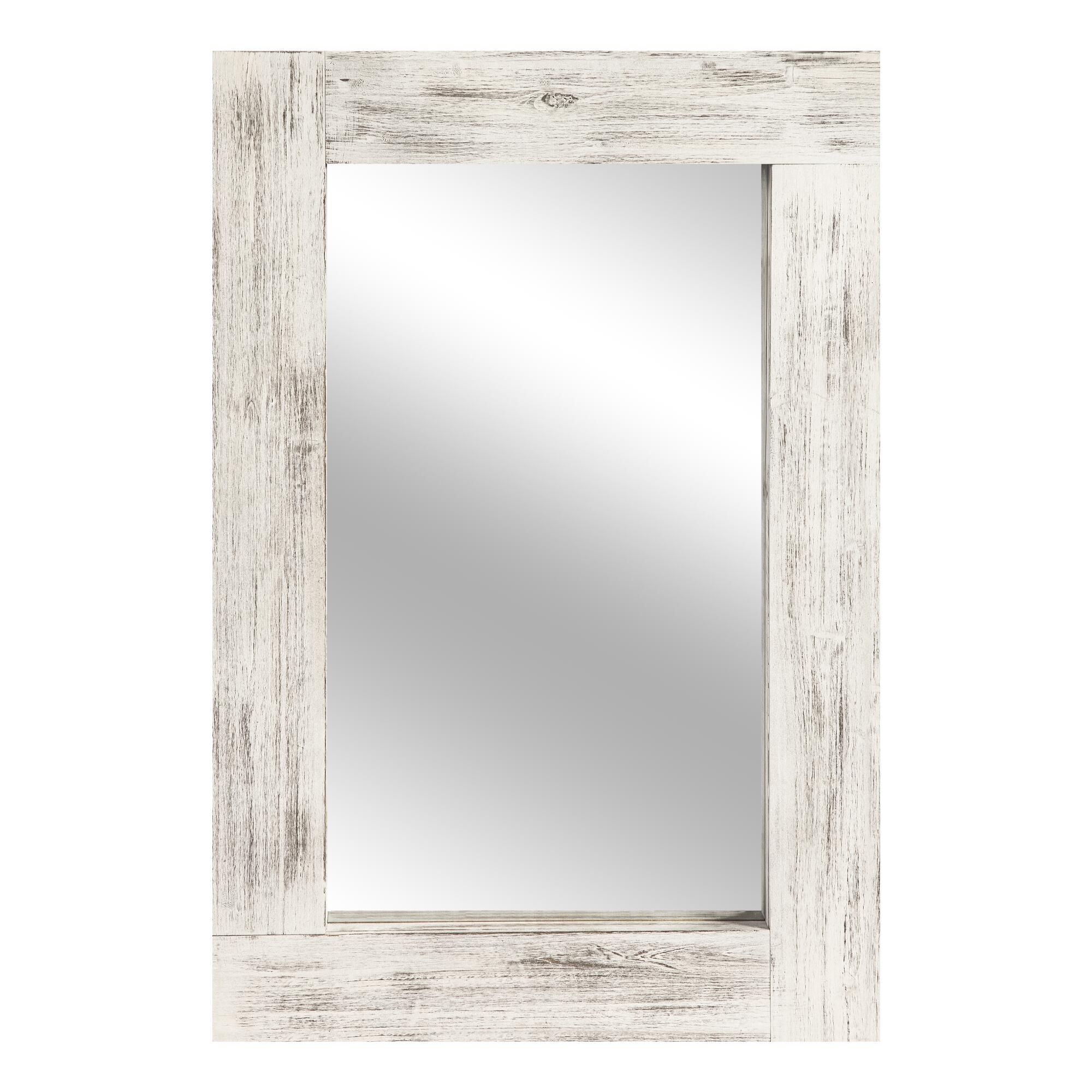 Dovelina Dulcea Versatile Rectangular Wall Mirror (Set of 2), White, large