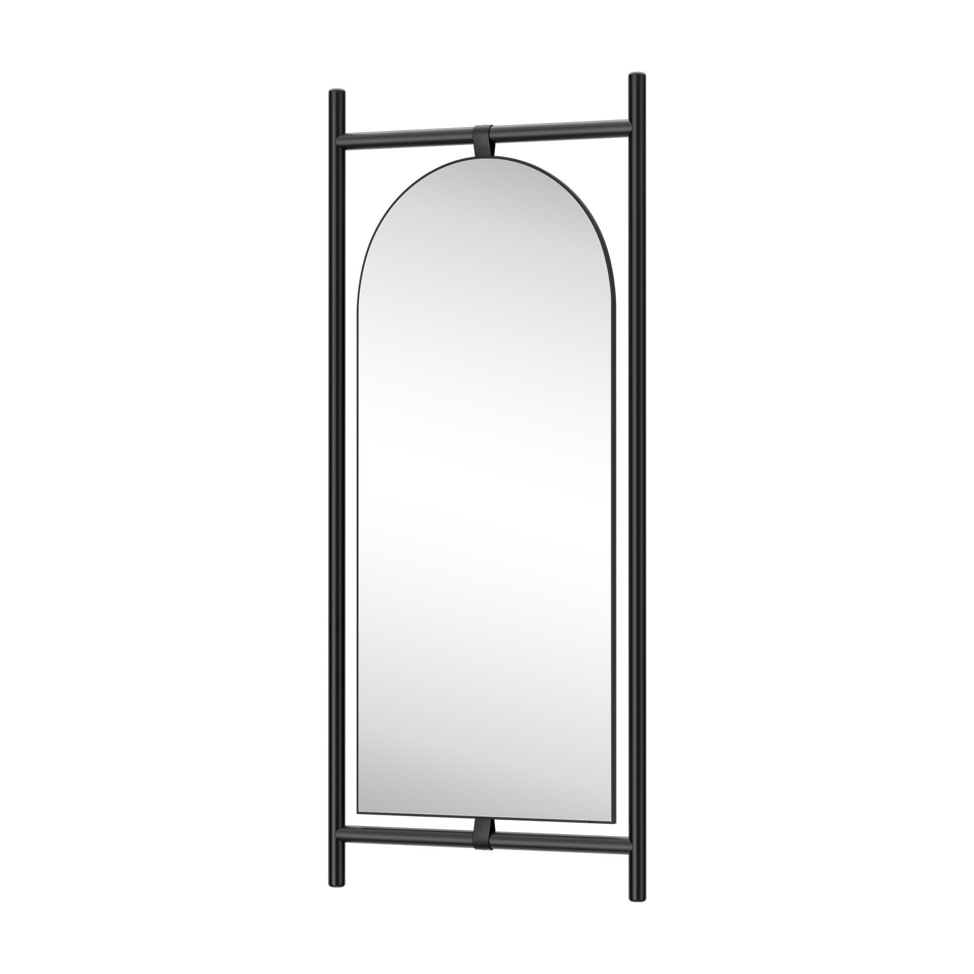 Dovelina Dulcea Ladder-Style Arch Framed Mirror, Black, large