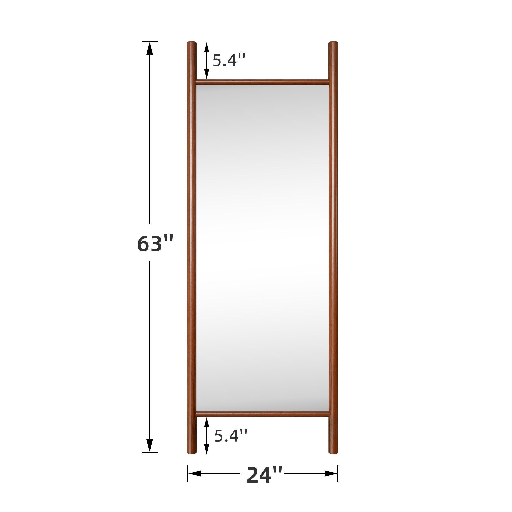 Dovelina Dulcea Ladder-Style Framed Mirror, Walnut, large