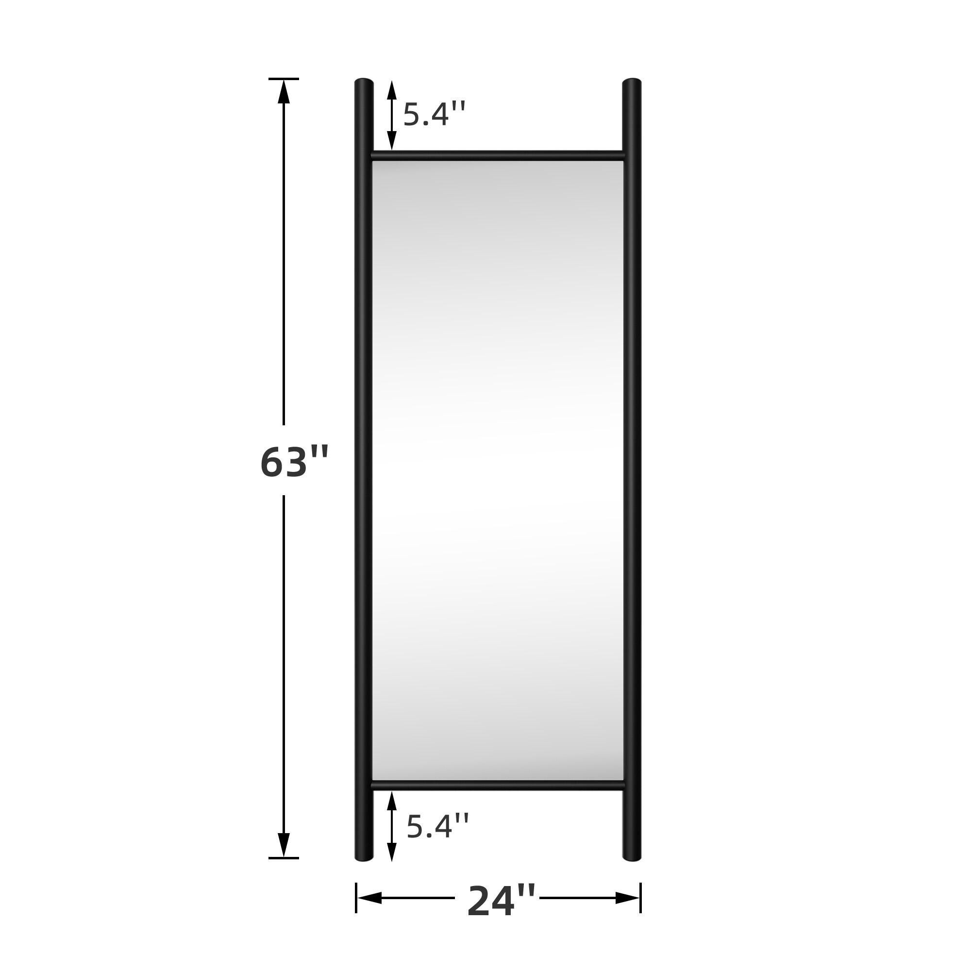 Dovelina Dulcea Ladder-Style Framed Mirror, Black, large