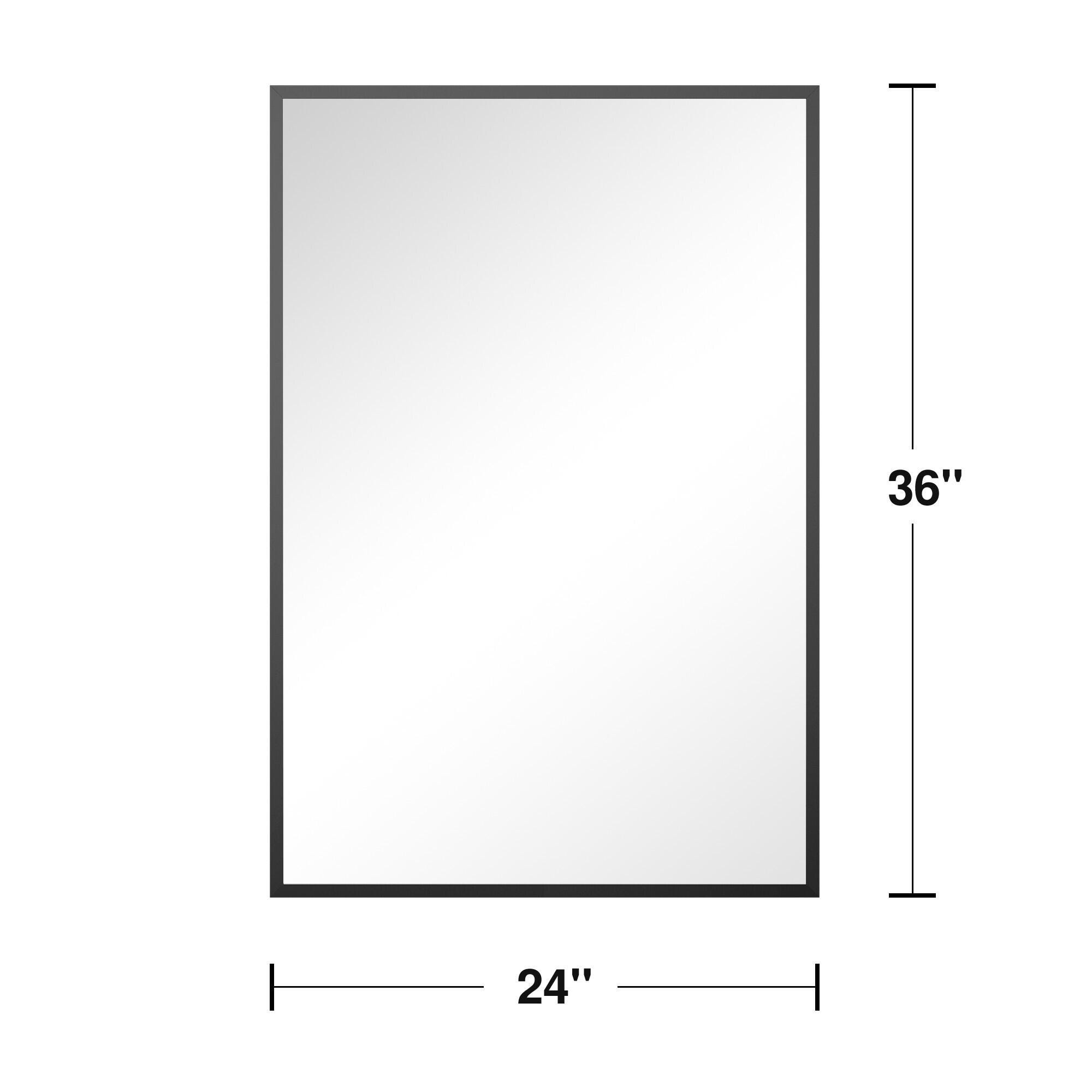 Dovelina Dulcea Rectangle Wall Mirror (Set of 2), Black, large
