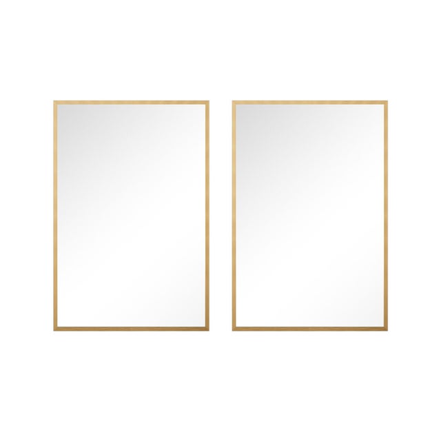 Dovelina Dulcea Rectangle Wall Mirror (Set of 2), Gold