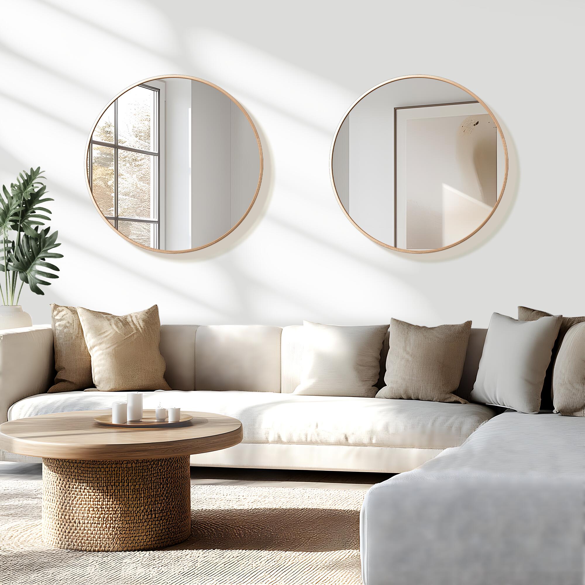 Dovelina Dulcea Round Wall Mirror, , large
