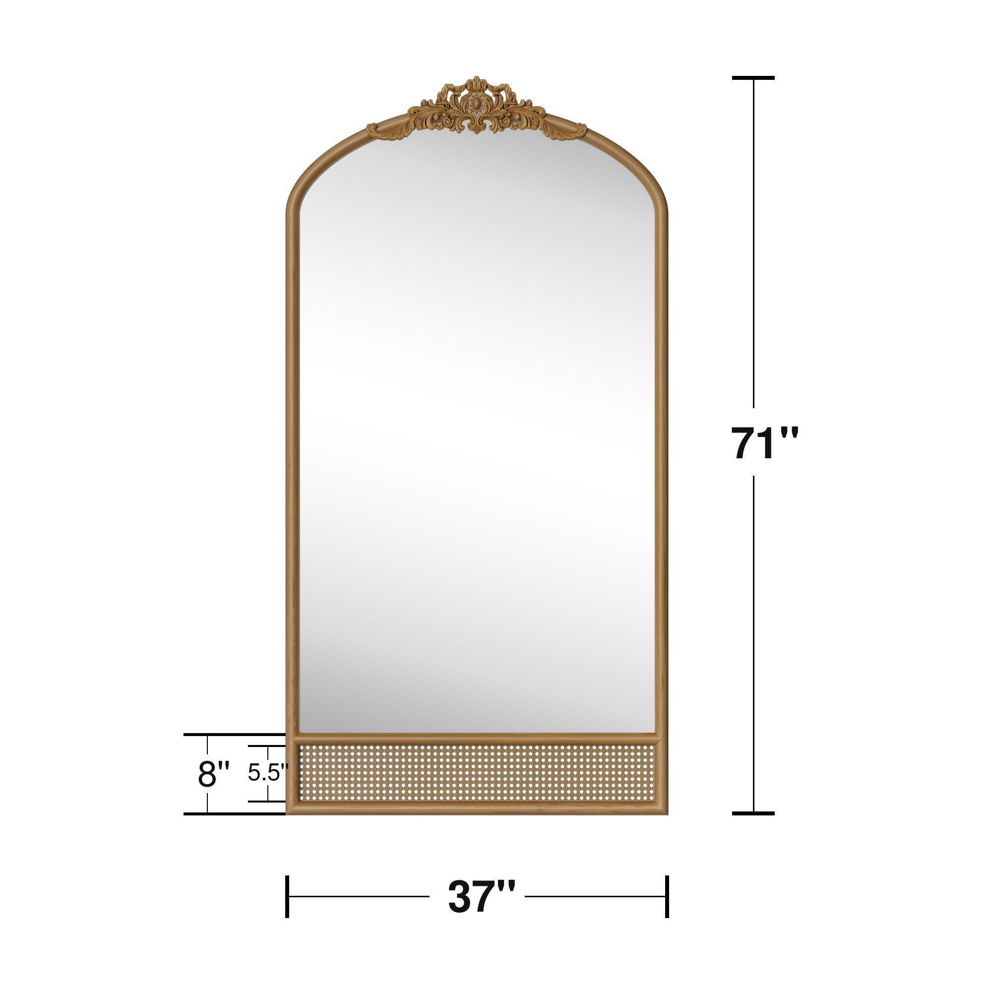 Dovelina Dulcea Rustic Arch Frame Wall Mirror, , large