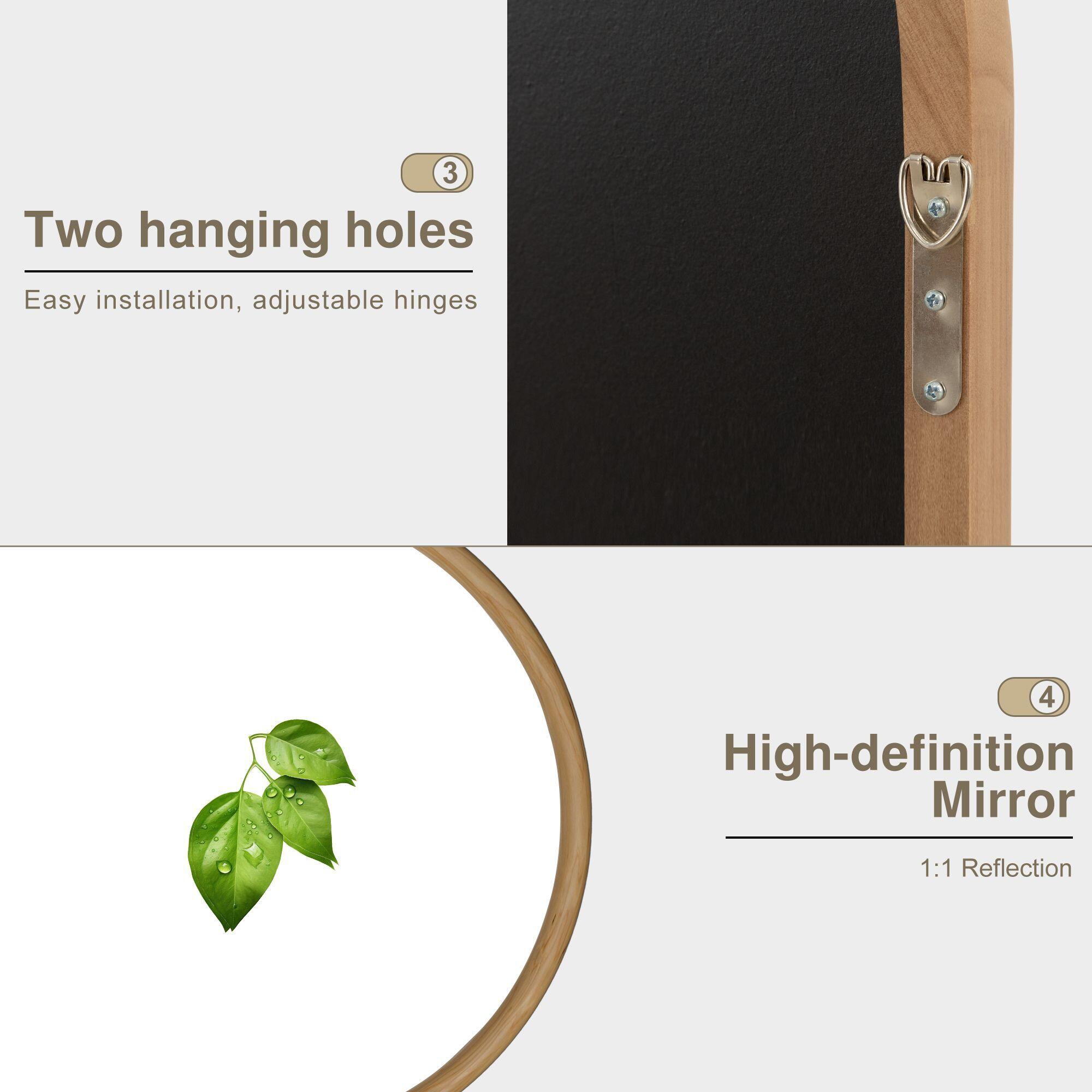 Dovelina Dulcea Rustic Arch Frame Wall Mirror, , large