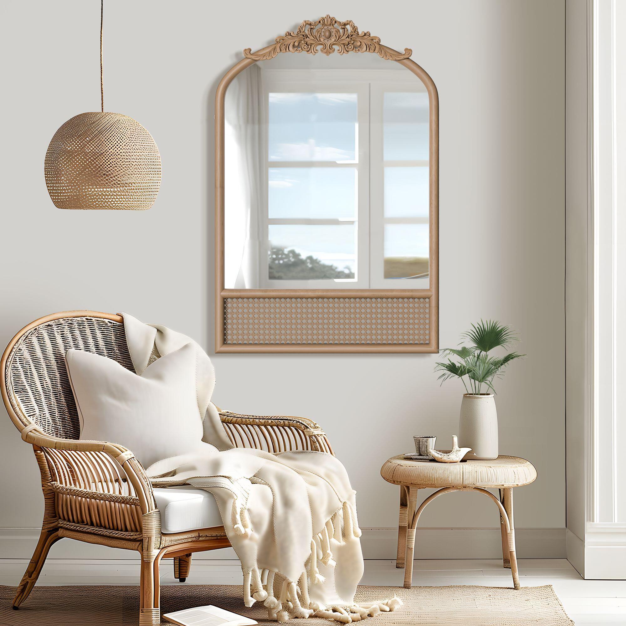 Dovelina Dulcea Rustic Arch Wall Mirror, , large
