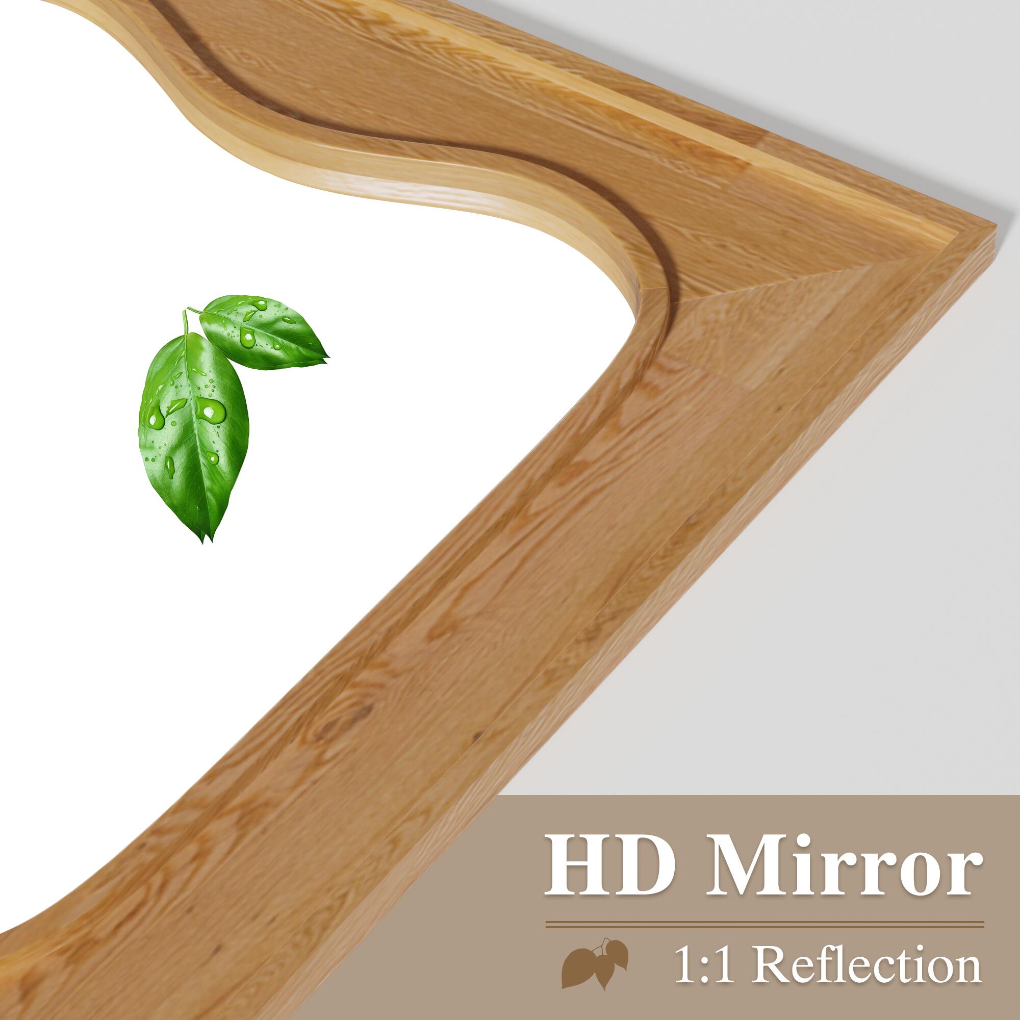 Dovelina Dulcea Wavy Framed Wall Mirror, , large