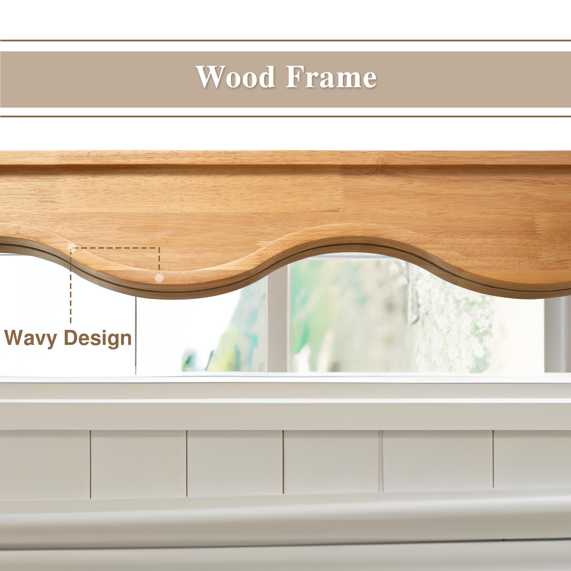 Dovelina Dulcea Wavy Framed Wall Mirror, , large