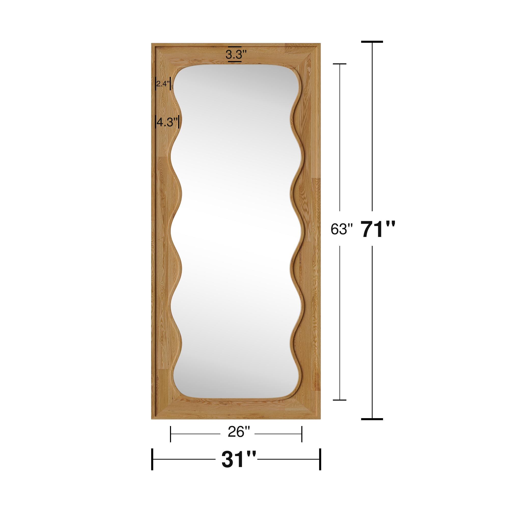 Dovelina Dulcea Wavy Framed Wall Mirror, , large