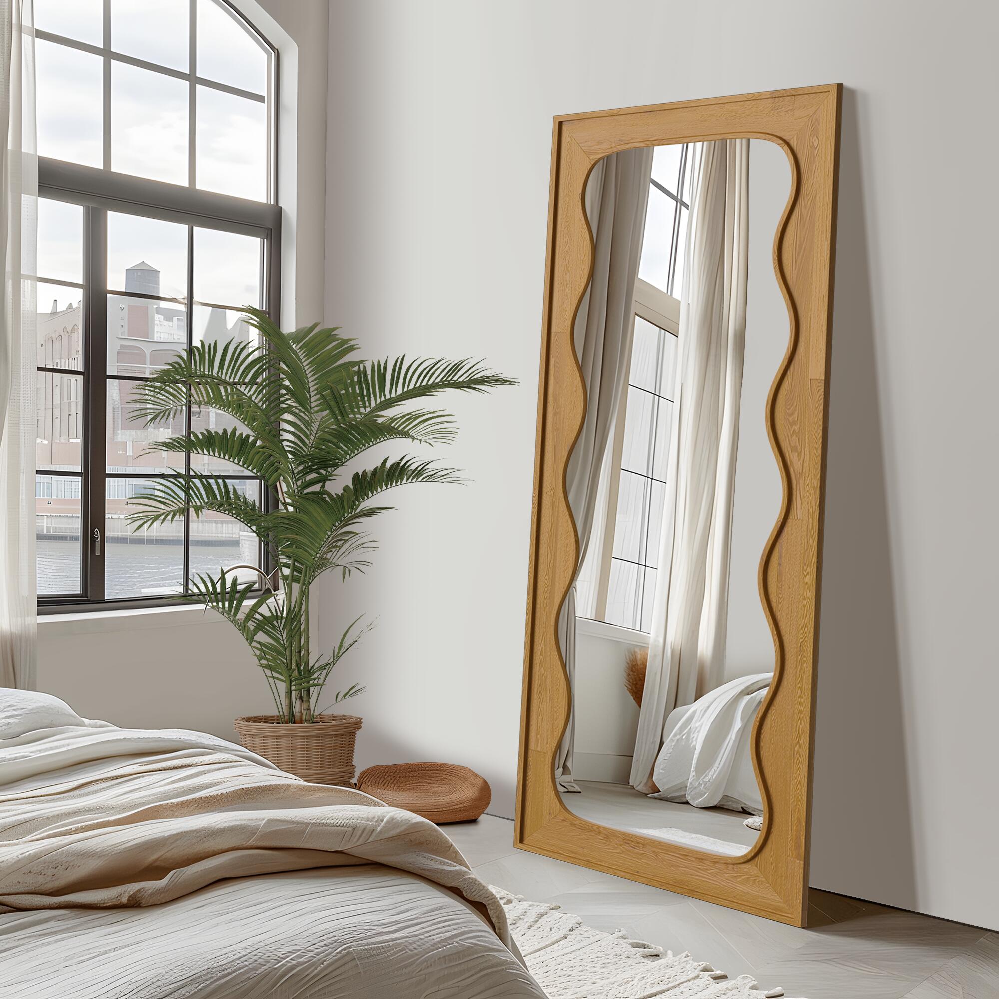 Dovelina Dulcea Wavy Framed Wall Mirror, , large