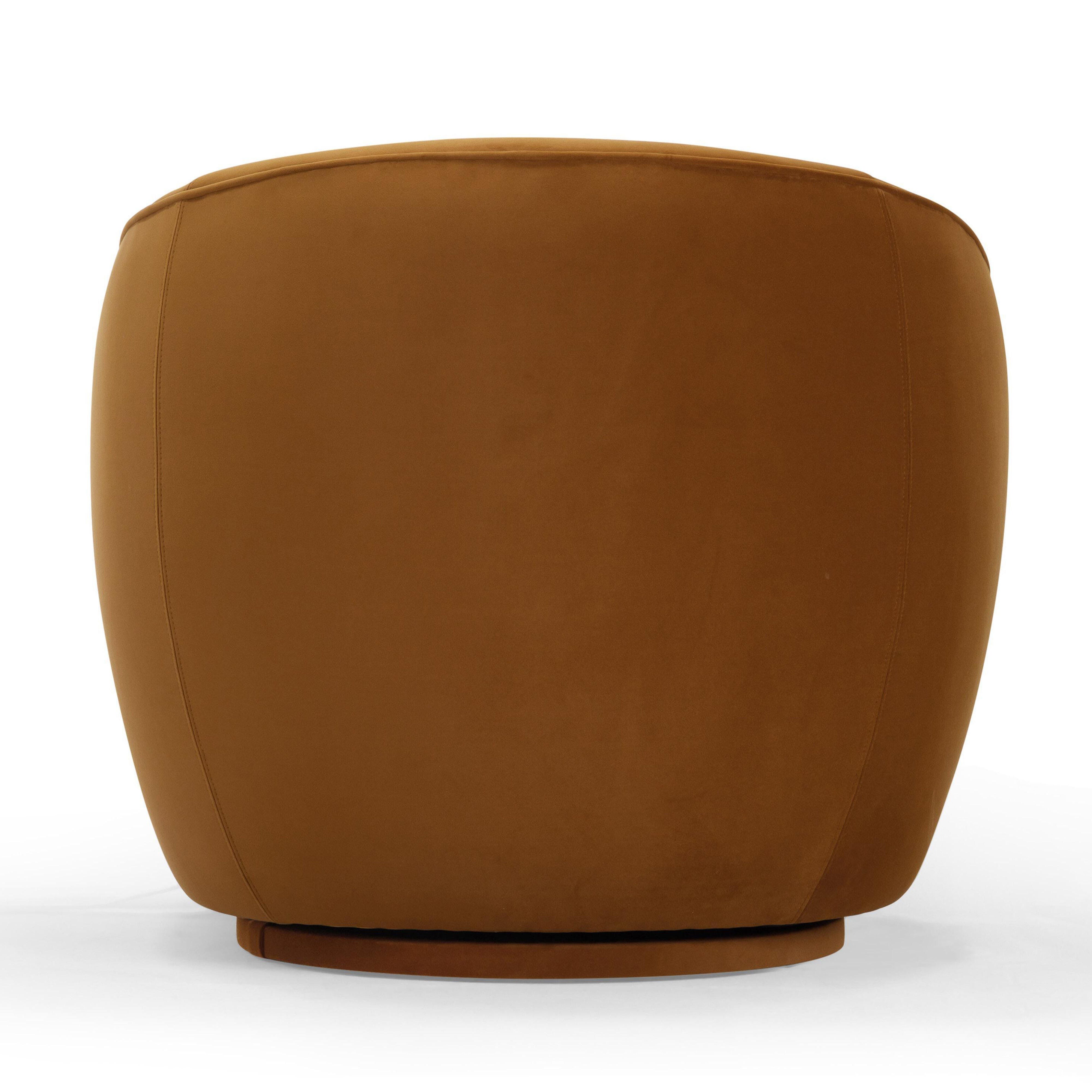 TOV Furniture Jordan Swivel Chair, Cognac, large