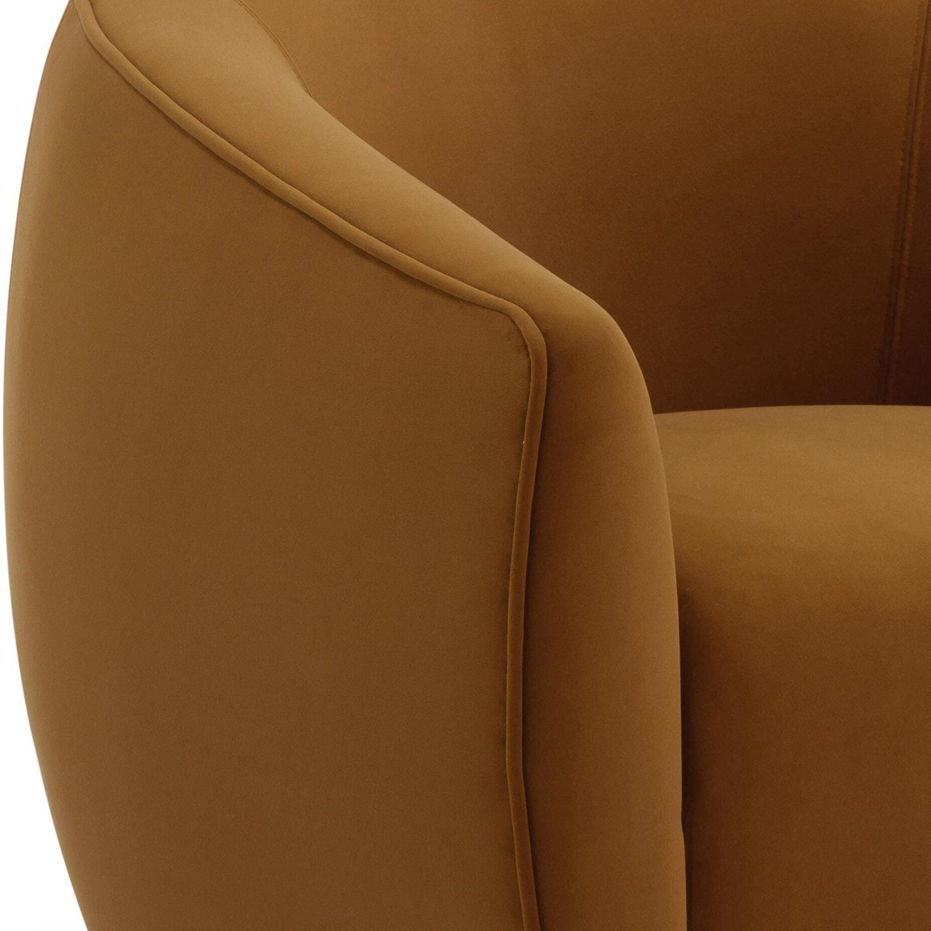 TOV Furniture Jordan Swivel Chair, Cognac, large