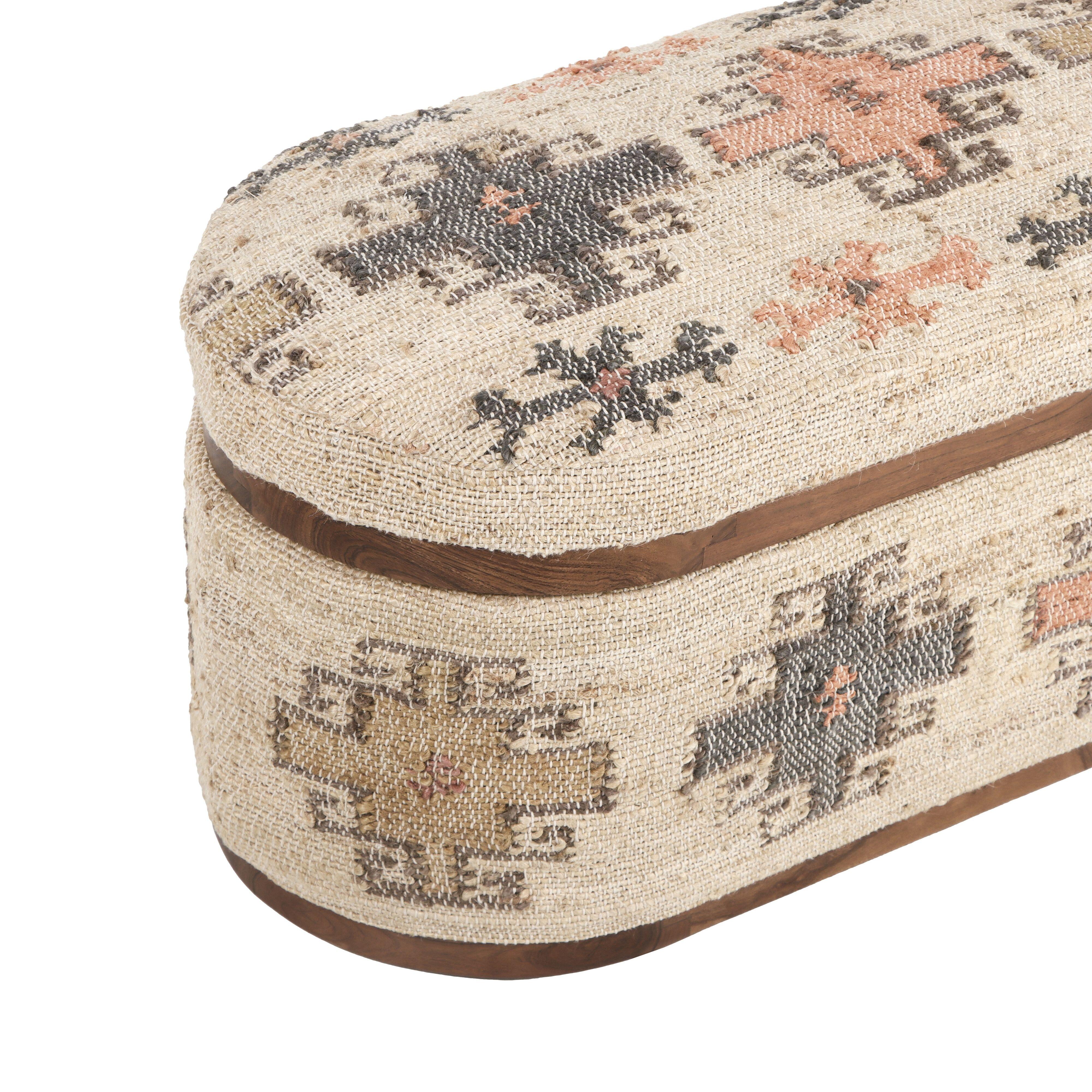 TOV Furniture Olivier Storage Ottoman, Multi, large