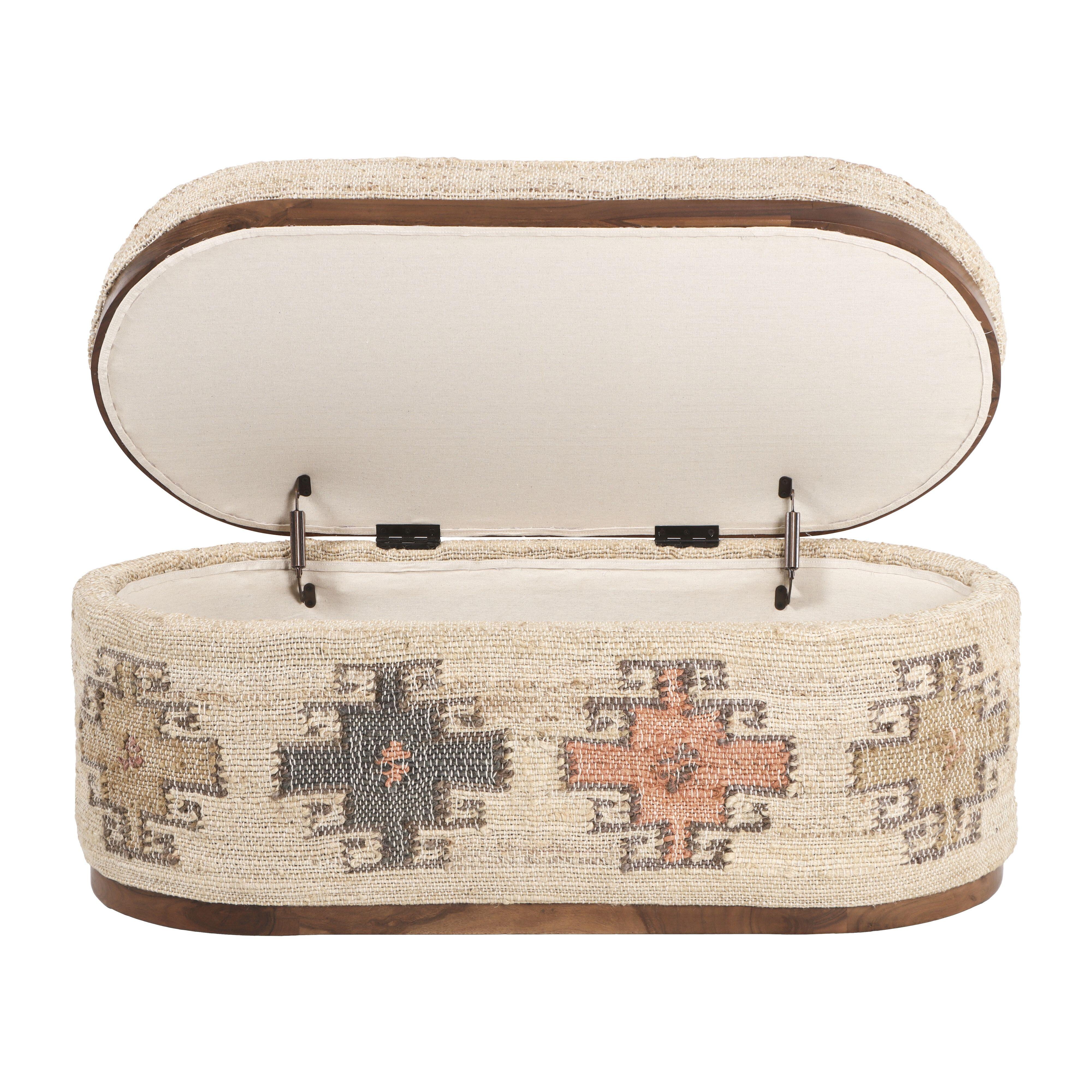 TOV Furniture Olivier Storage Ottoman, Multi, large
