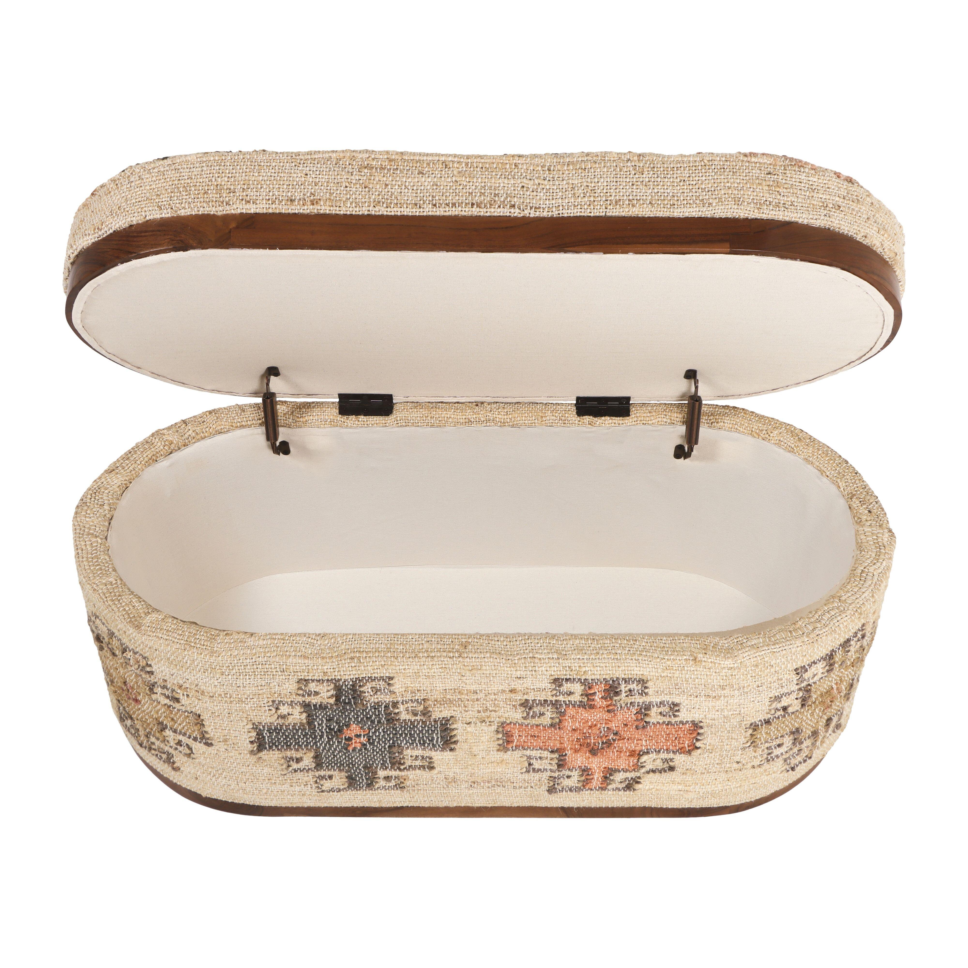 TOV Furniture Olivier Storage Ottoman, Multi, large