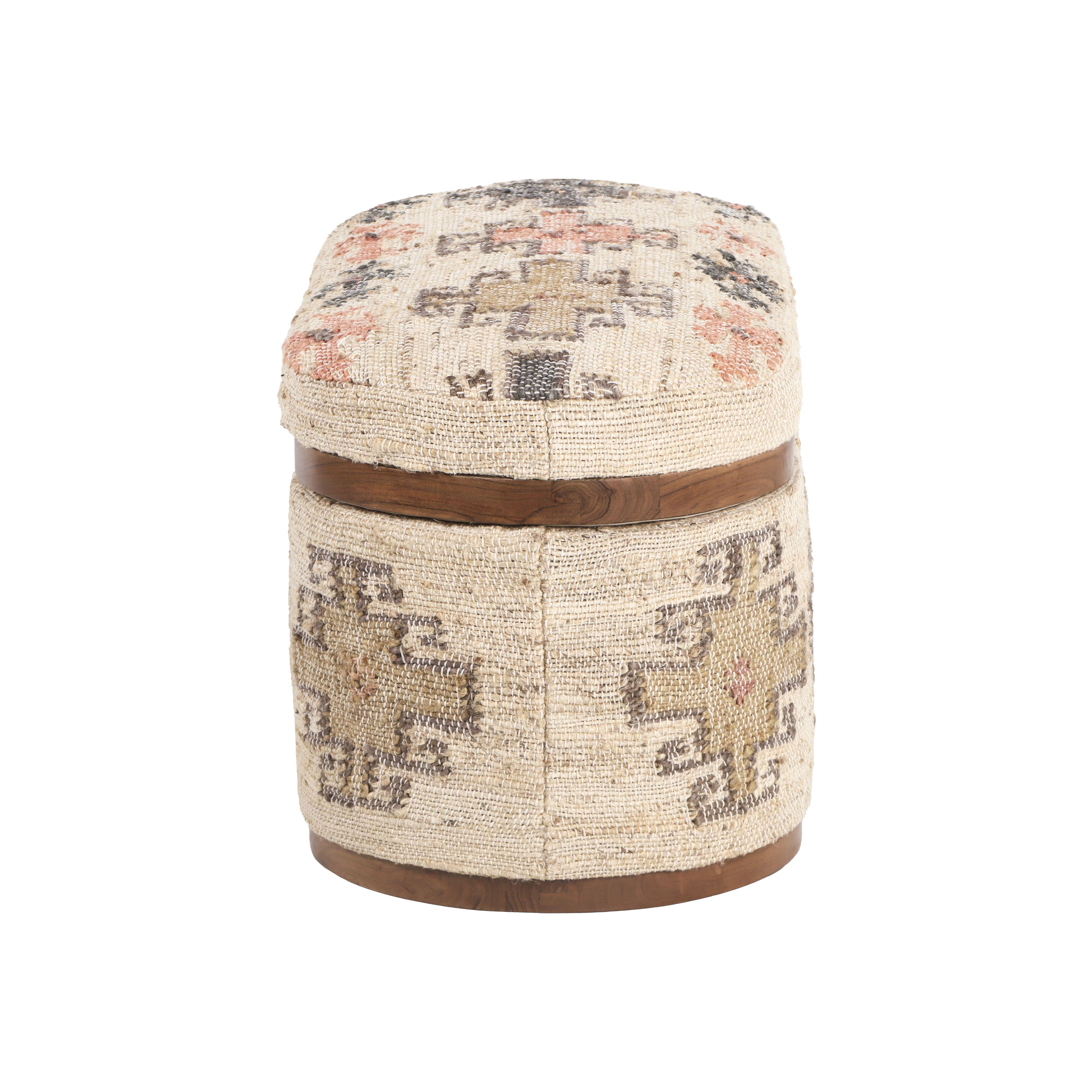 TOV Furniture Olivier Storage Ottoman, Multi, large