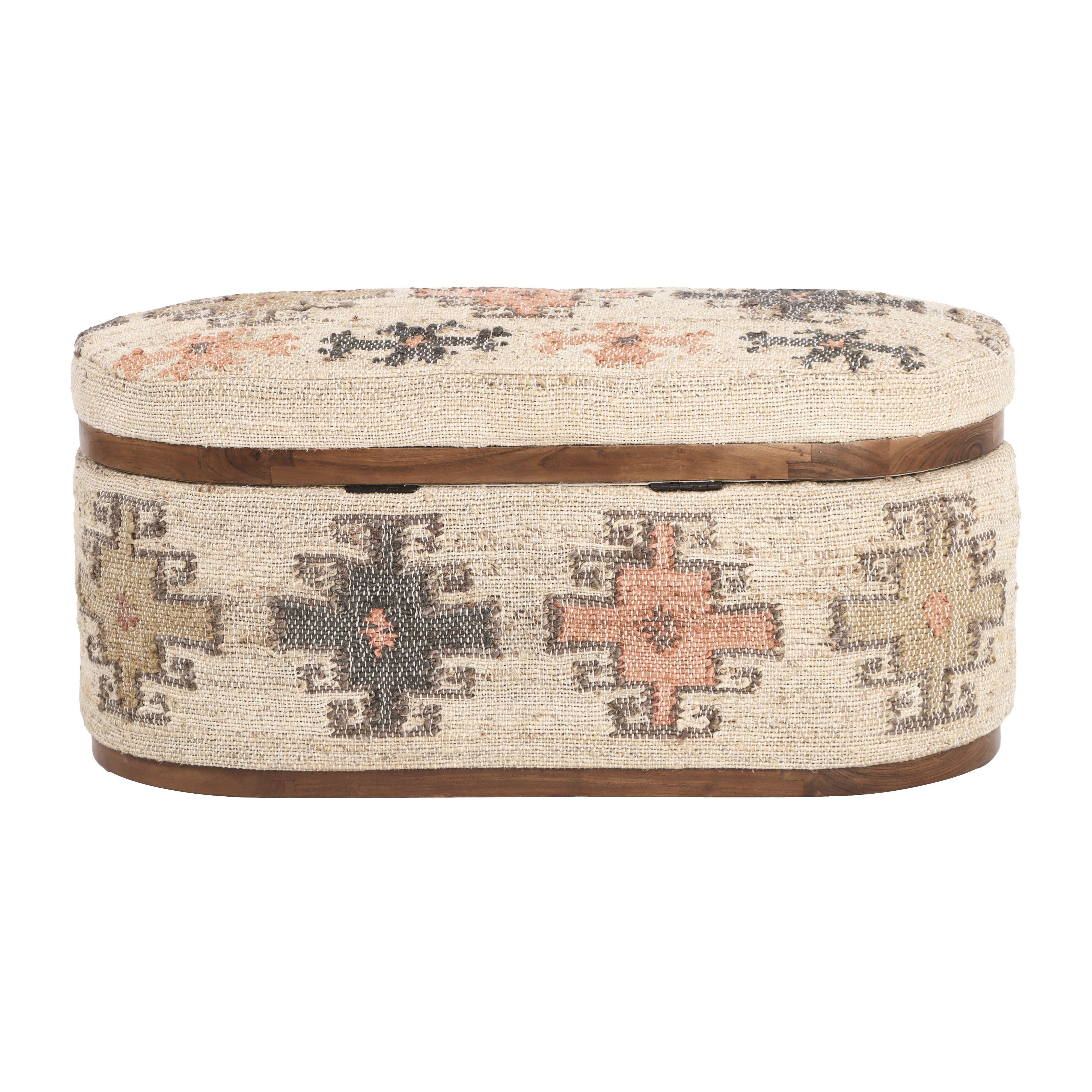 TOV Furniture Olivier Storage Ottoman, Multi, large