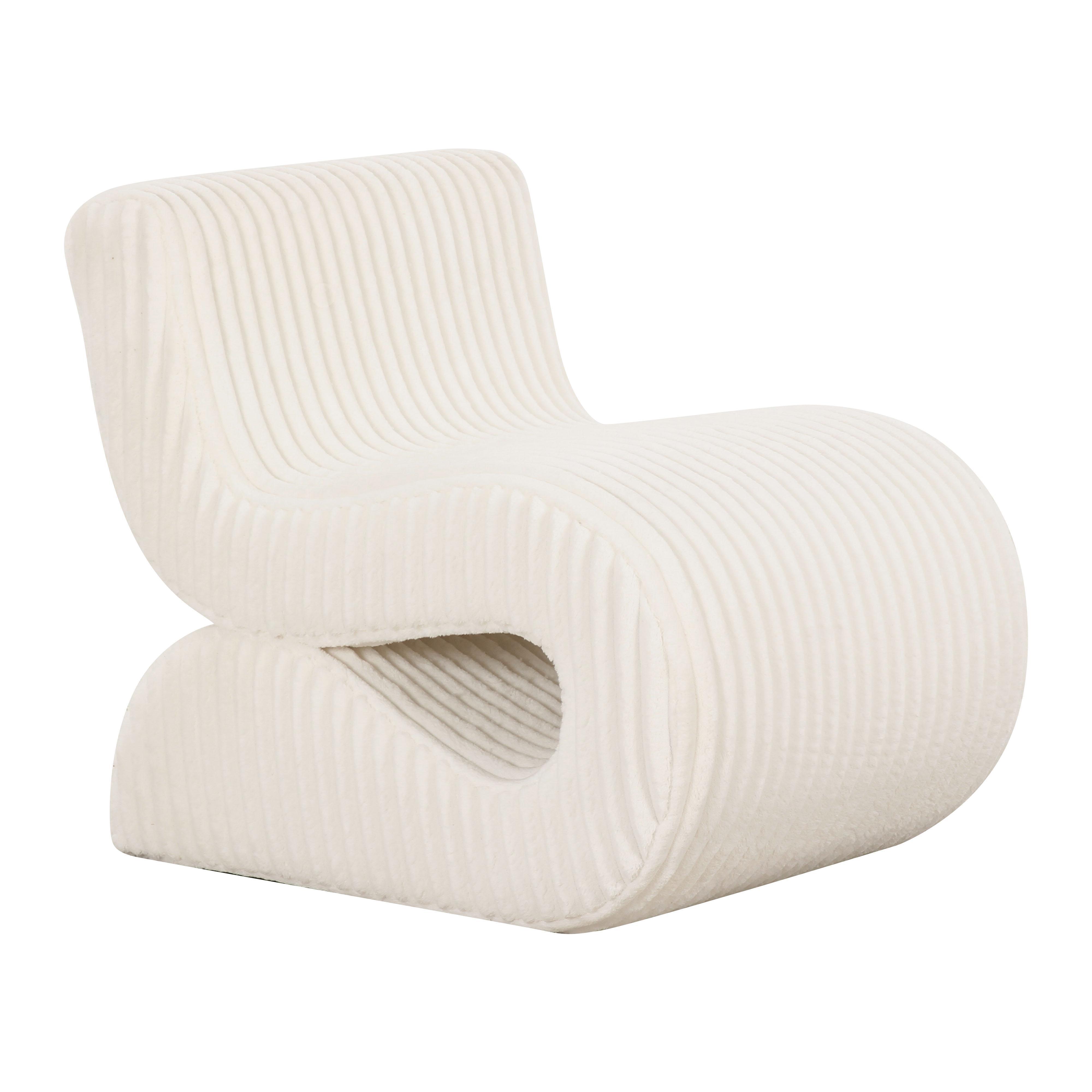 TOV Furniture Senna Accent Chair, Cream, large