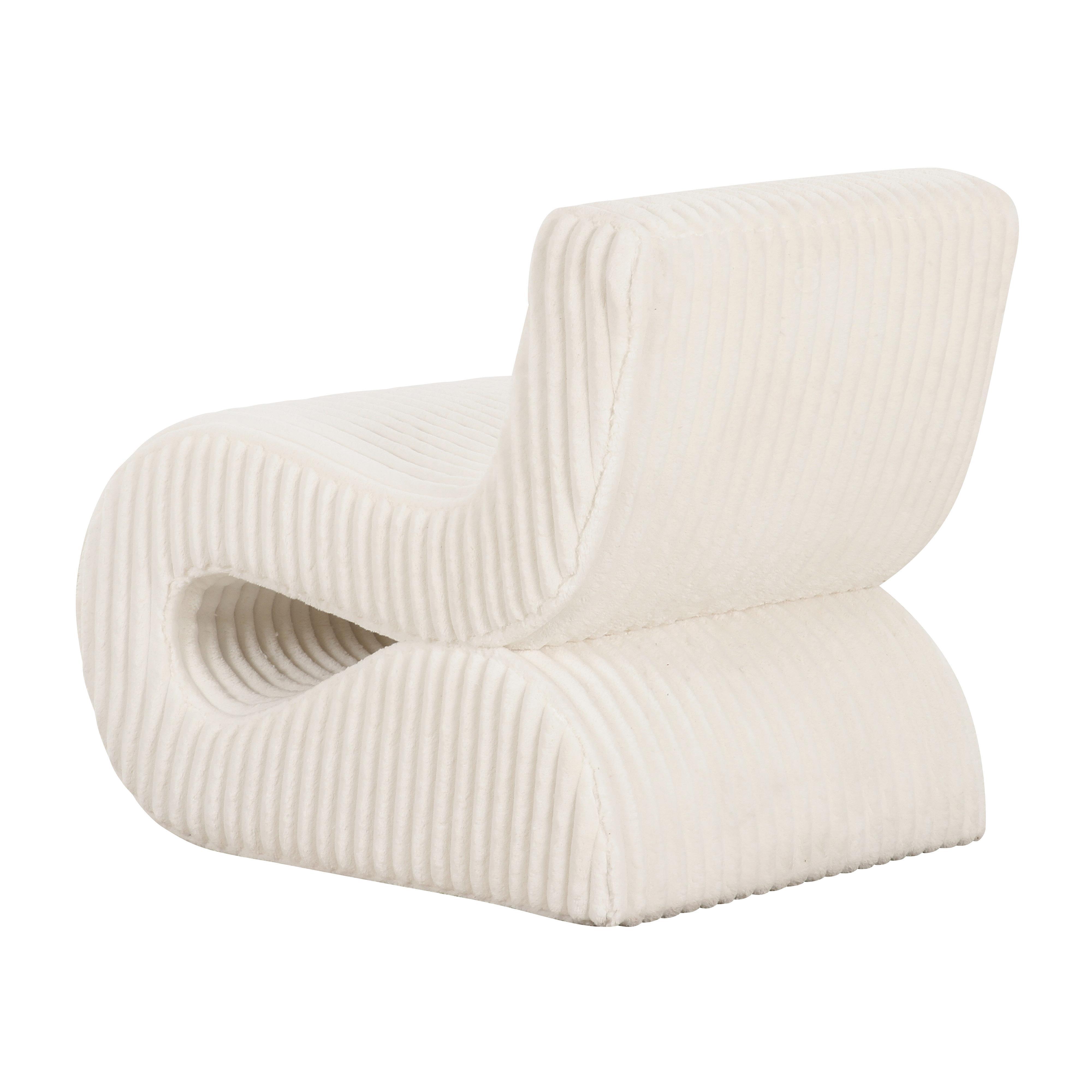 TOV Furniture Senna Accent Chair, Cream, large