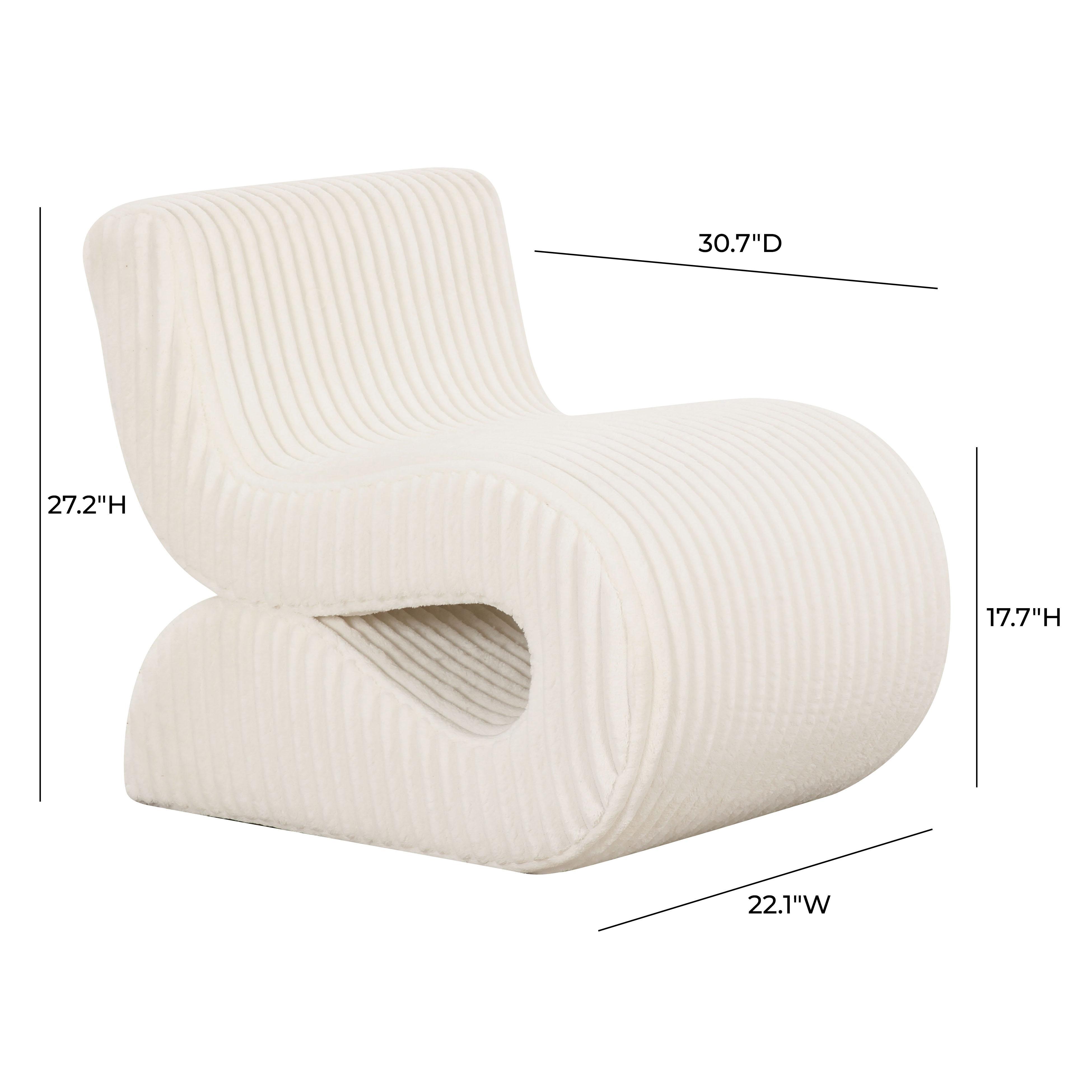 TOV Furniture Senna Accent Chair, Cream, large