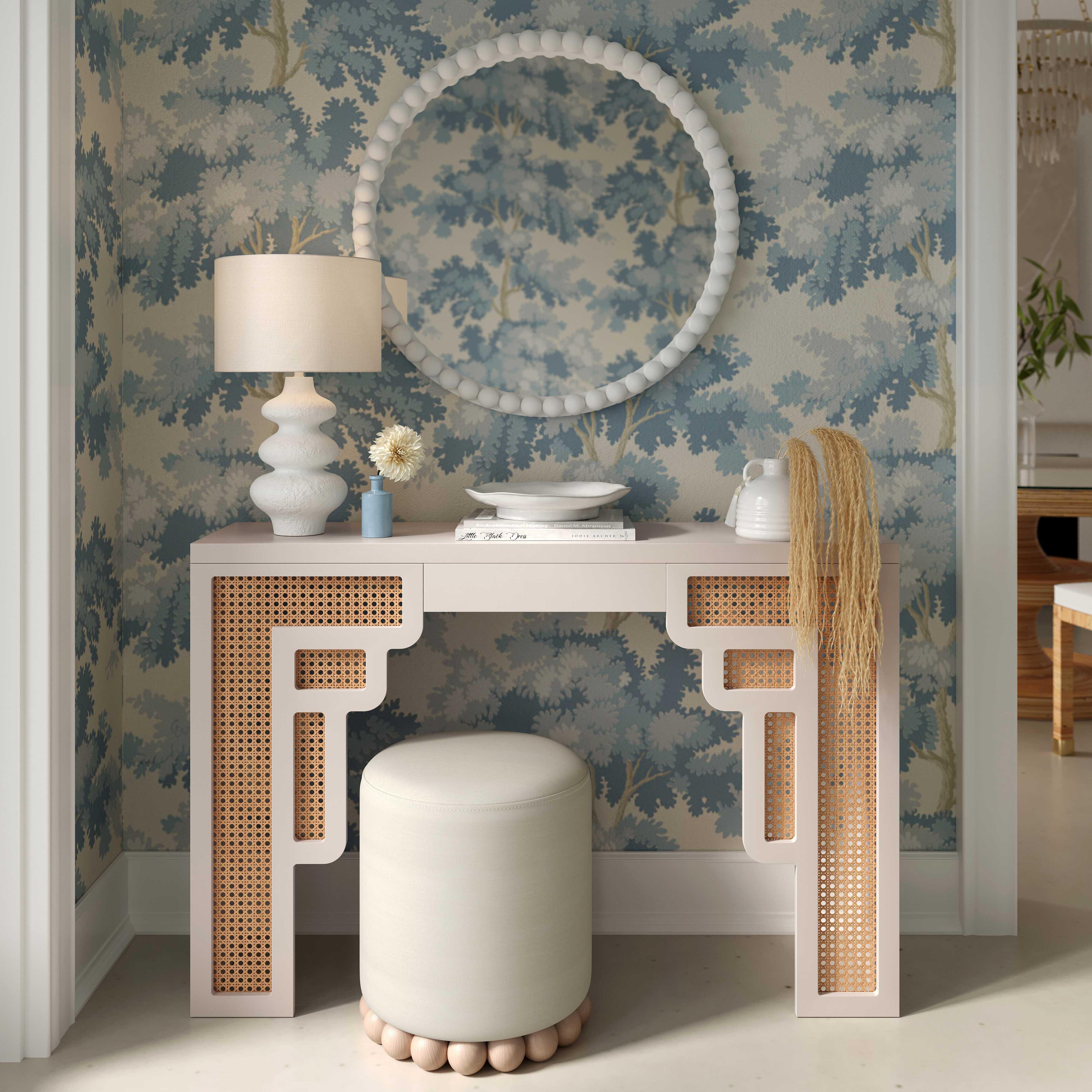 TOV Furniture Dex Ottoman, Cream, rollover