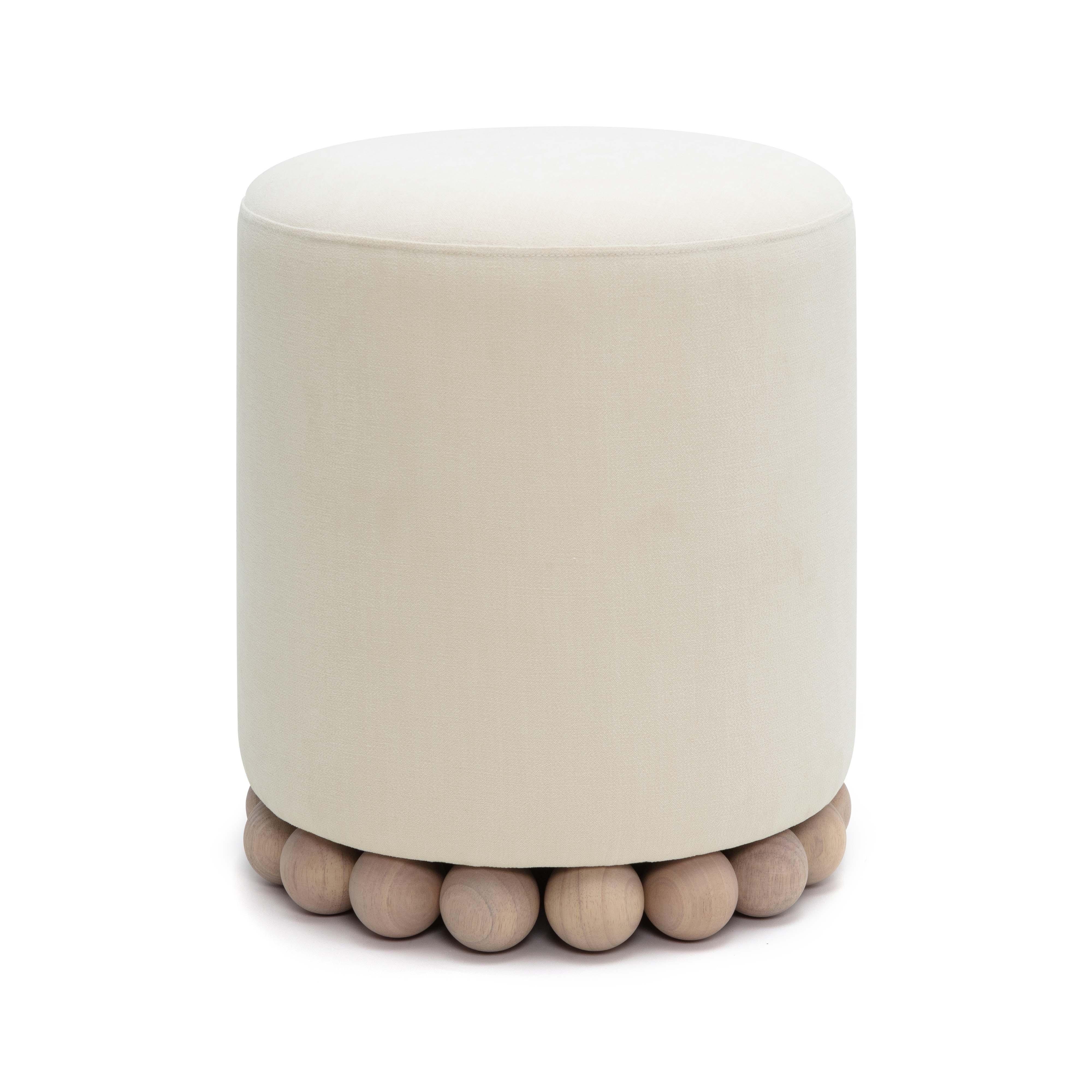 TOV Furniture Dex Ottoman, Cream, large