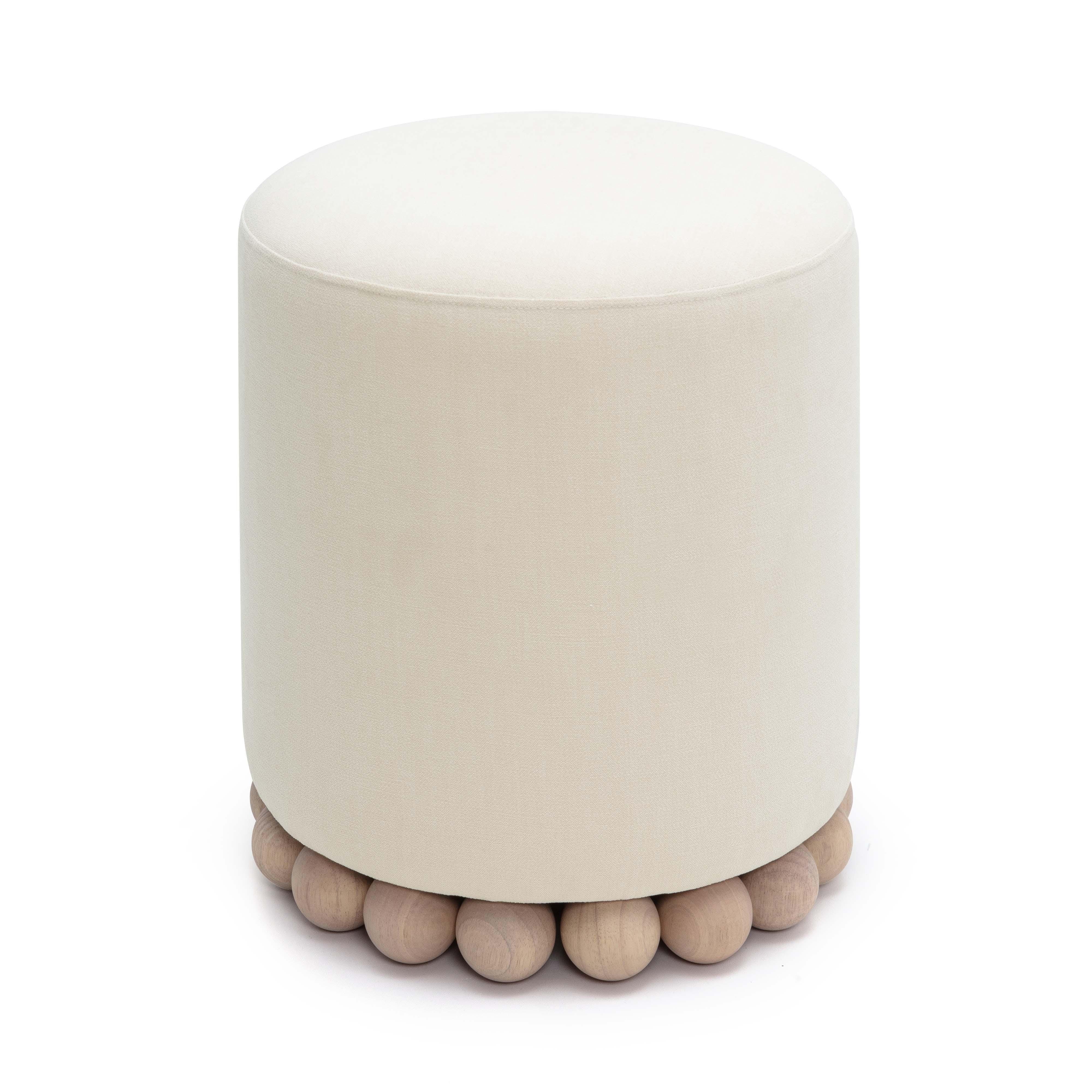 TOV Furniture Dex Ottoman, Cream, large