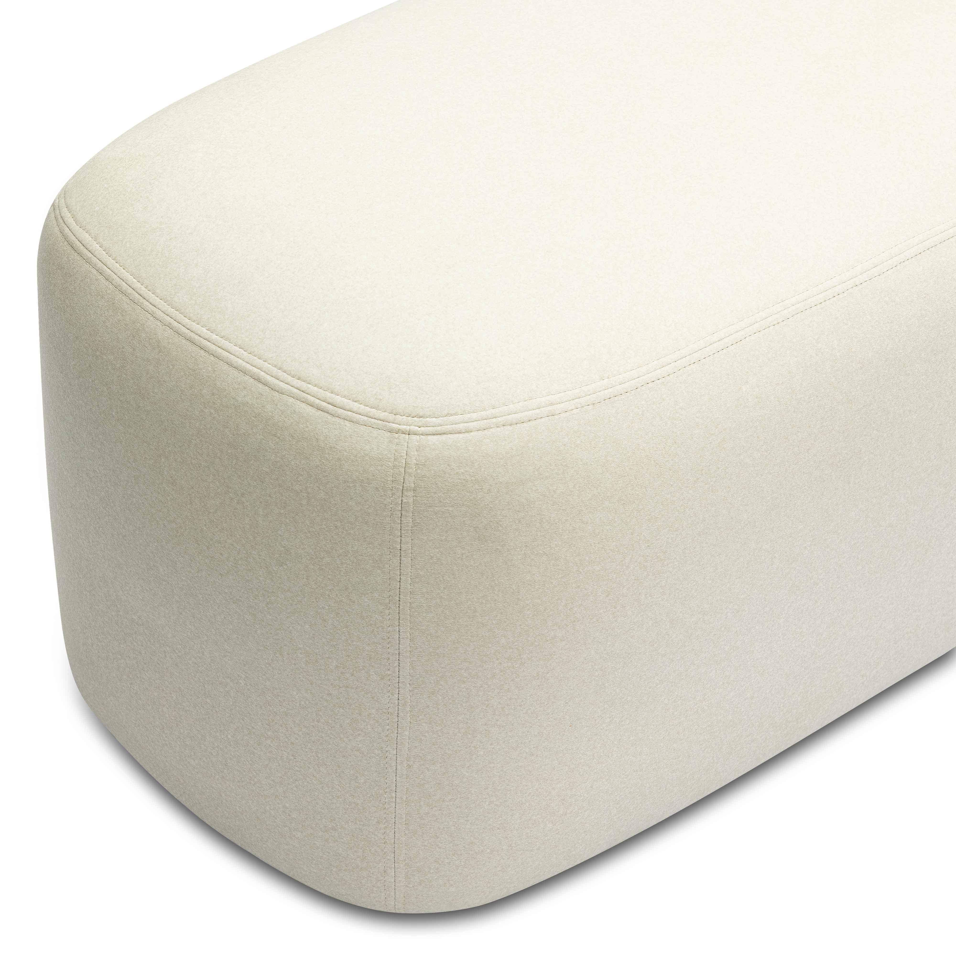 TOV Furniture Graceland Bench, Cream/Off White, large