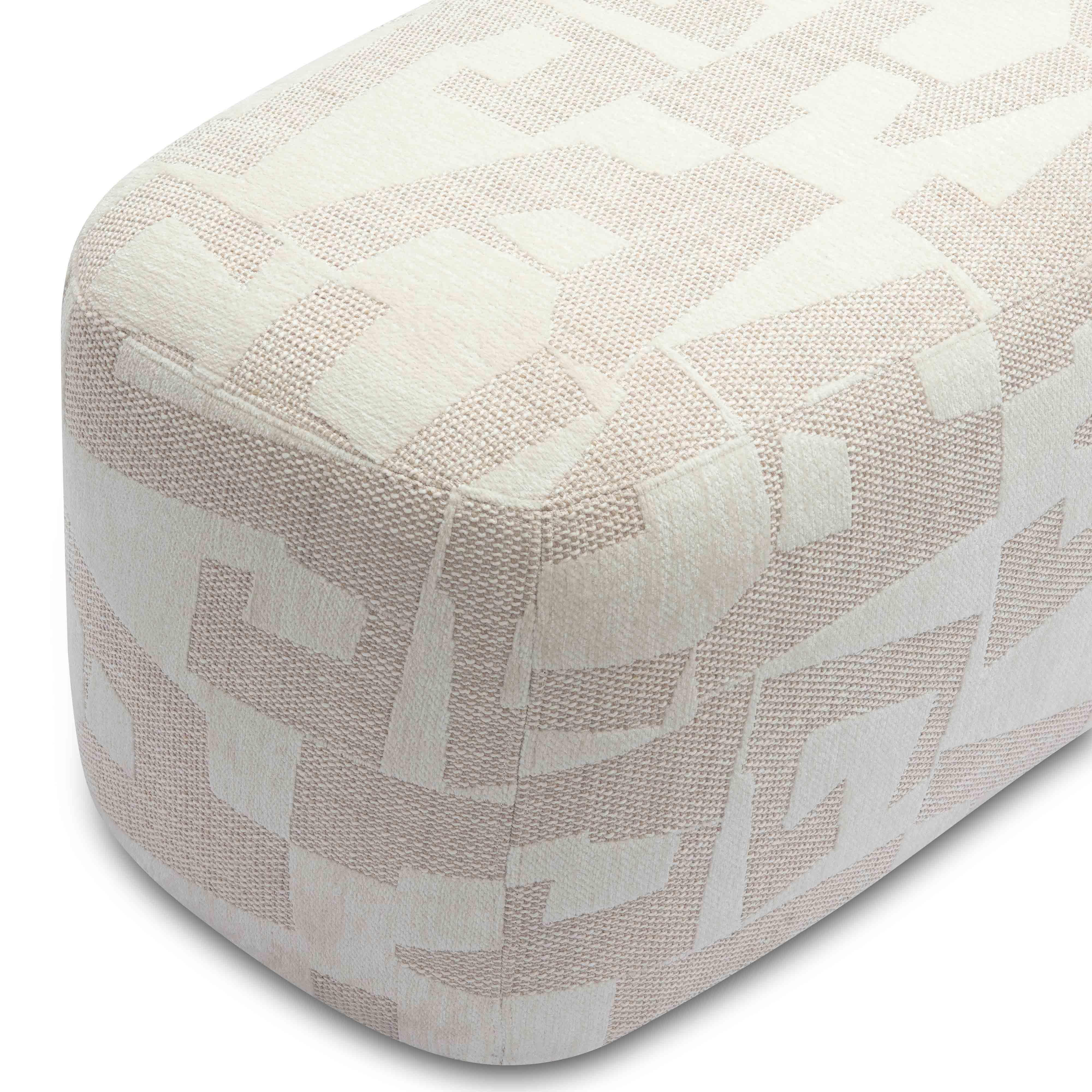 TOV Furniture Graceland Bench, Cream, large