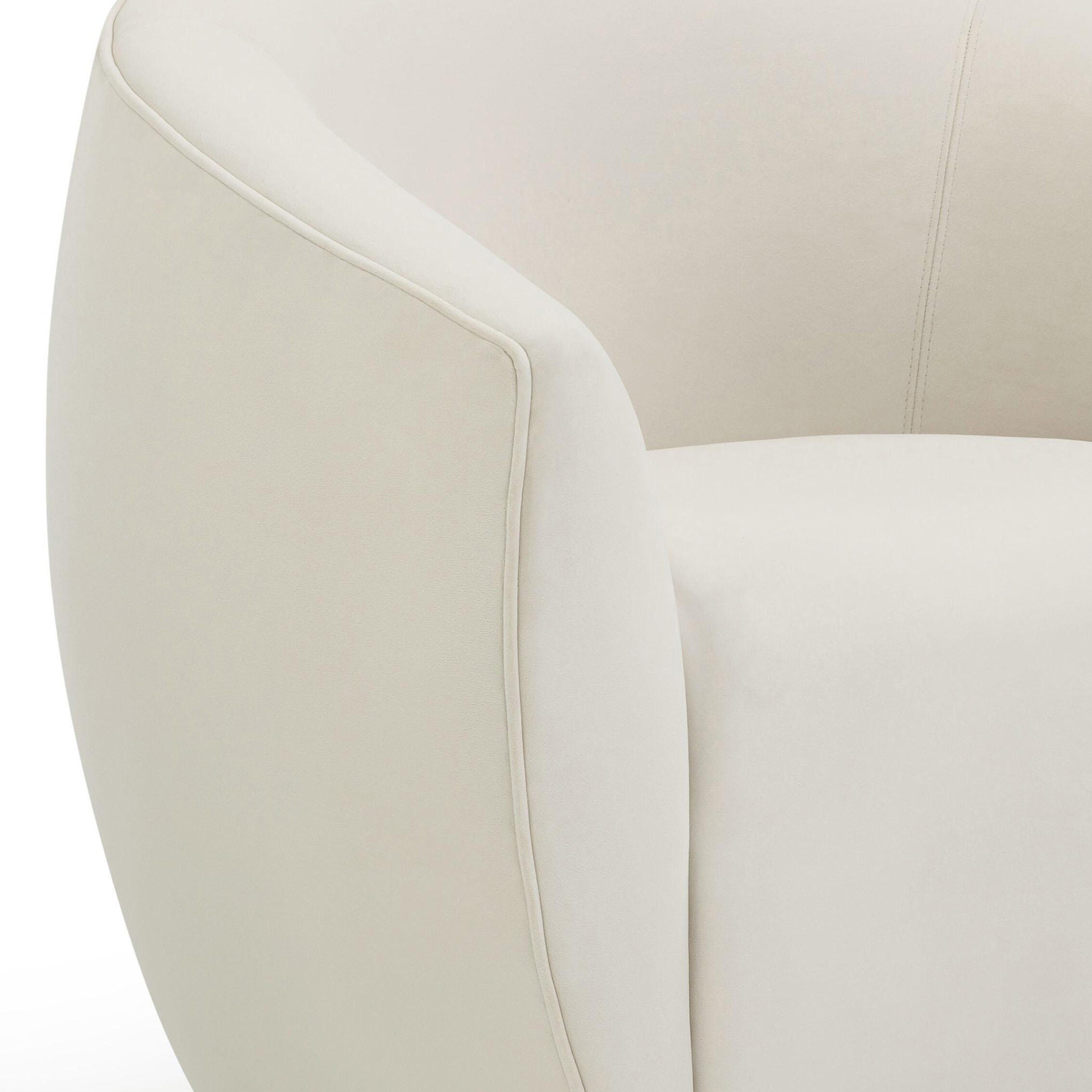 TOV Furniture Jordan Swivel Chair, Cream, large