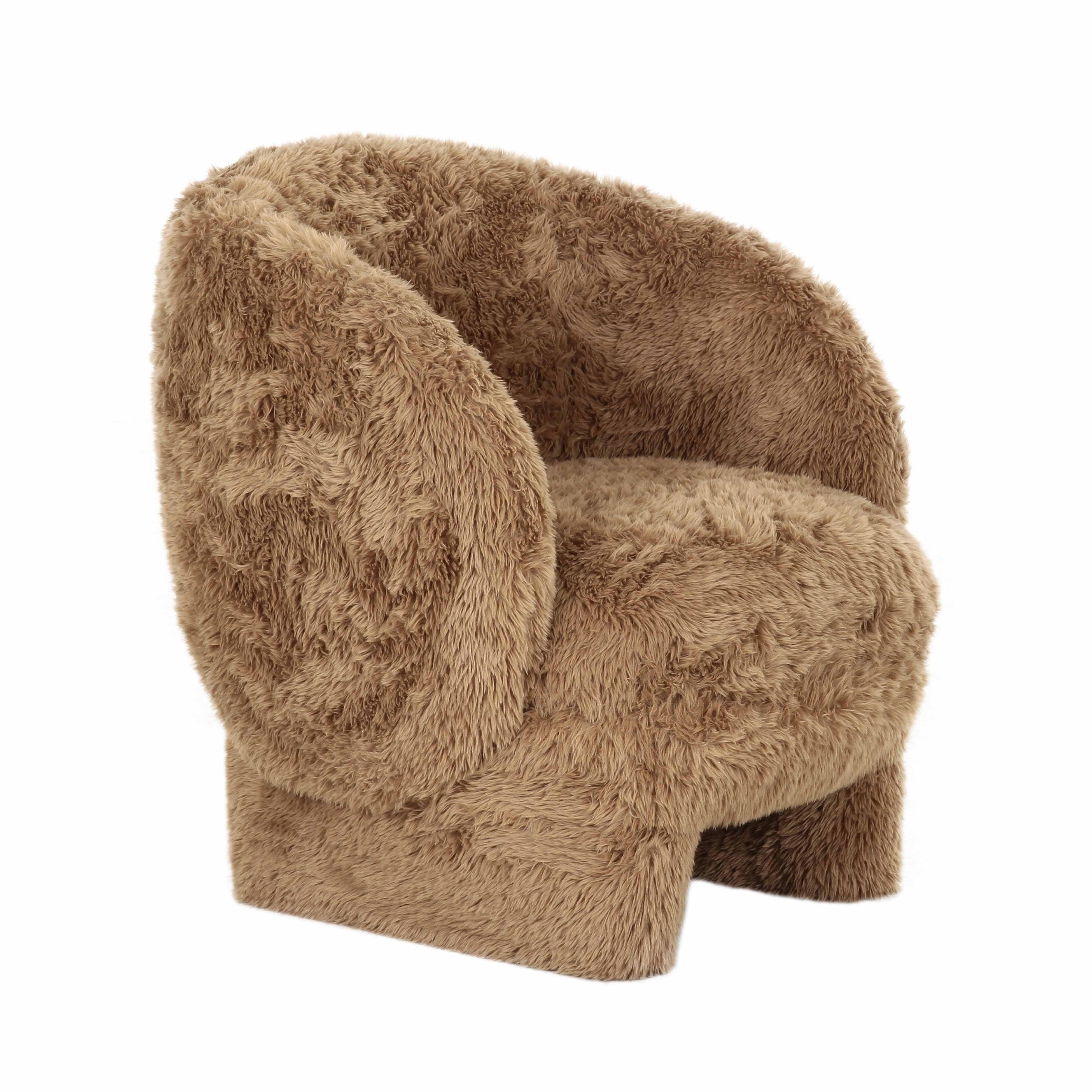 TOV Furniture Kiki Accent Chair, Dark Taupe, large