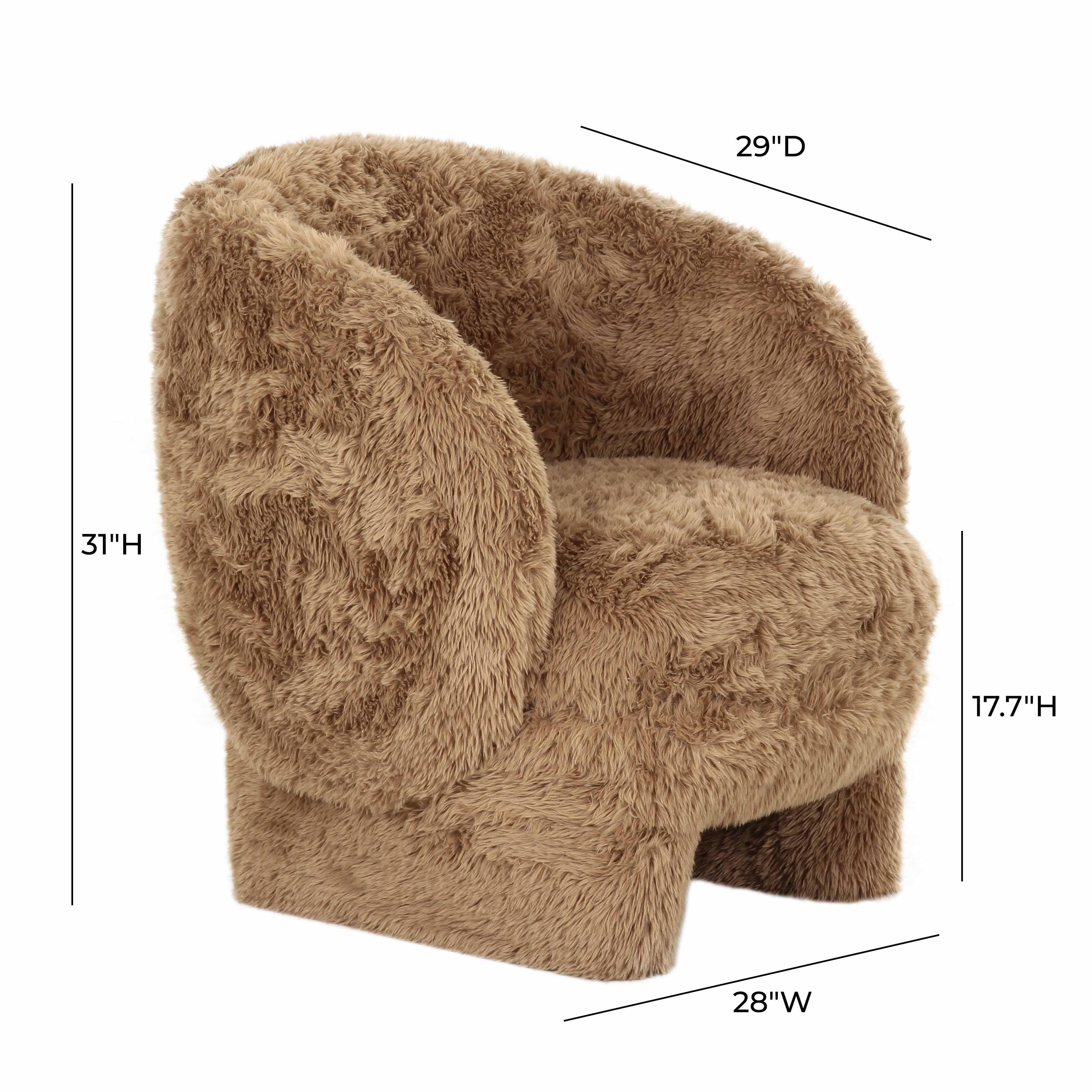 TOV Furniture Kiki Accent Chair, Dark Taupe, large