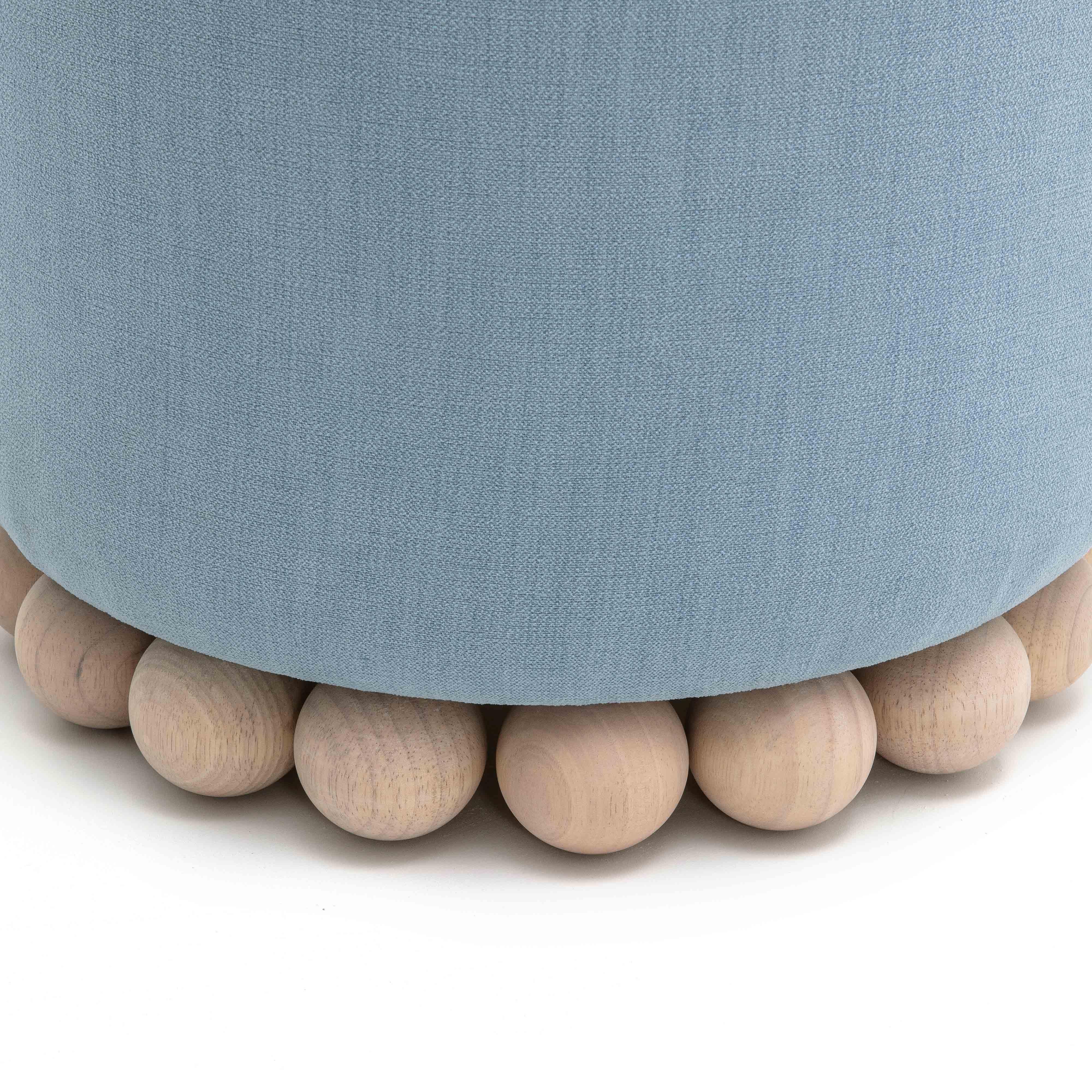 TOV Furniture Dex Ottoman, Faded Blue, large