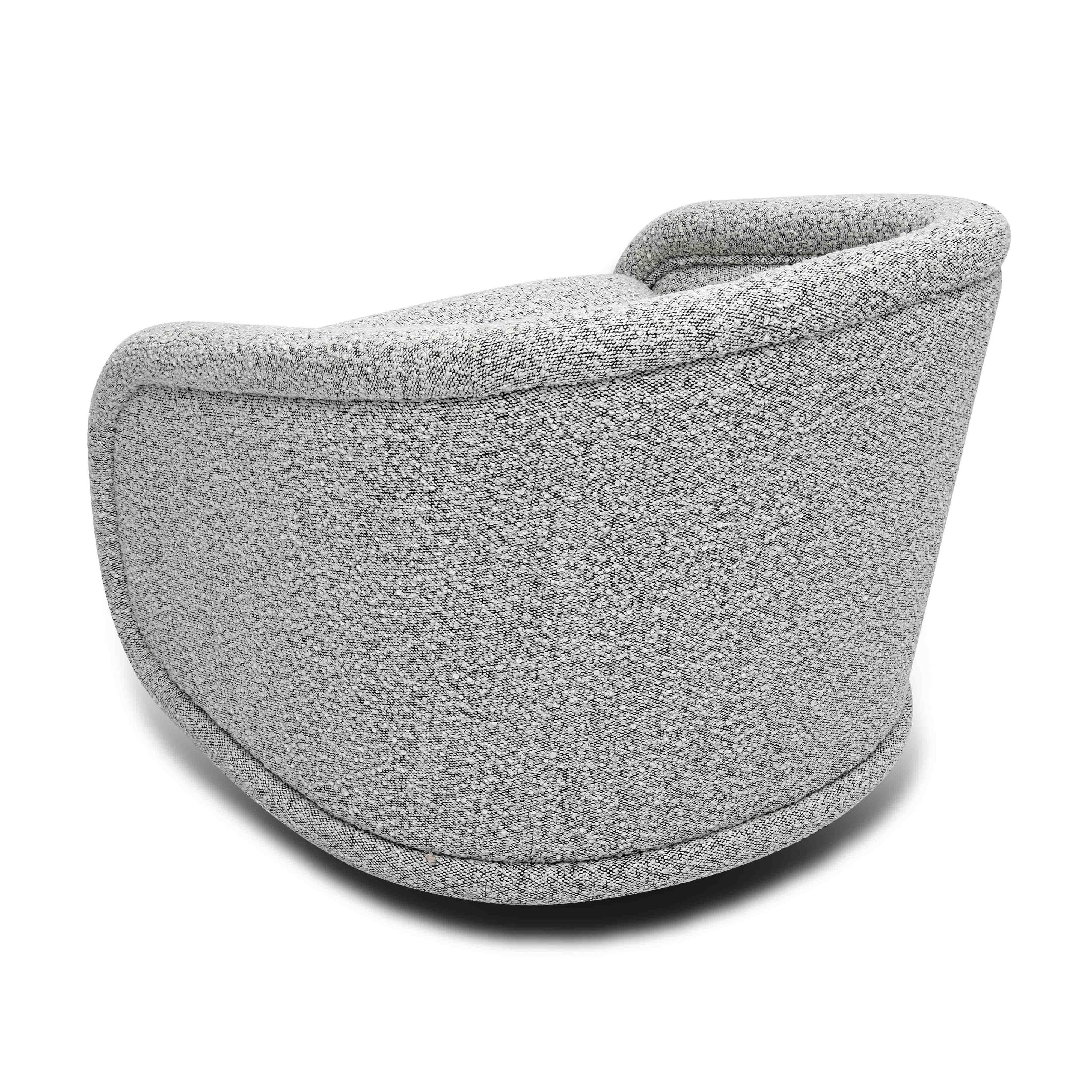 TOV Furniture Rory Swivel Chair, Gray, large