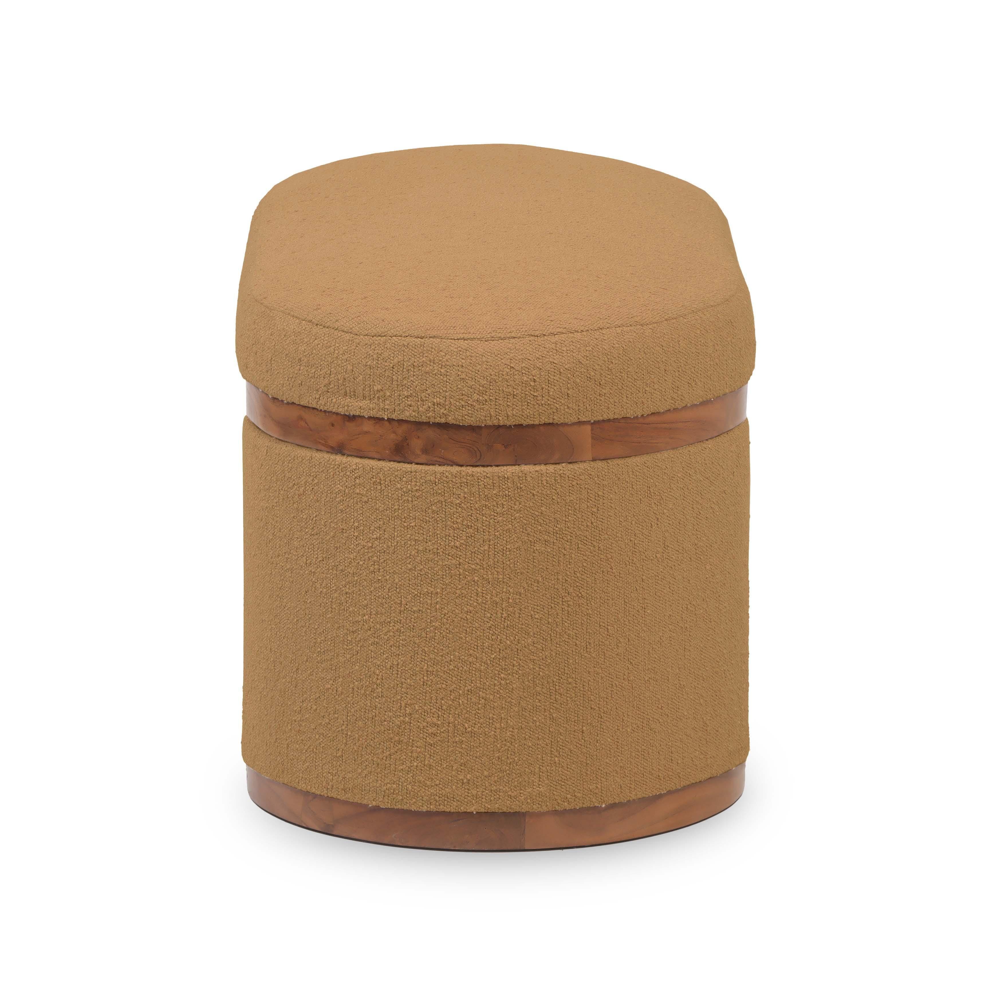 TOV Furniture Olivier Storage Ottoman, Peach, large