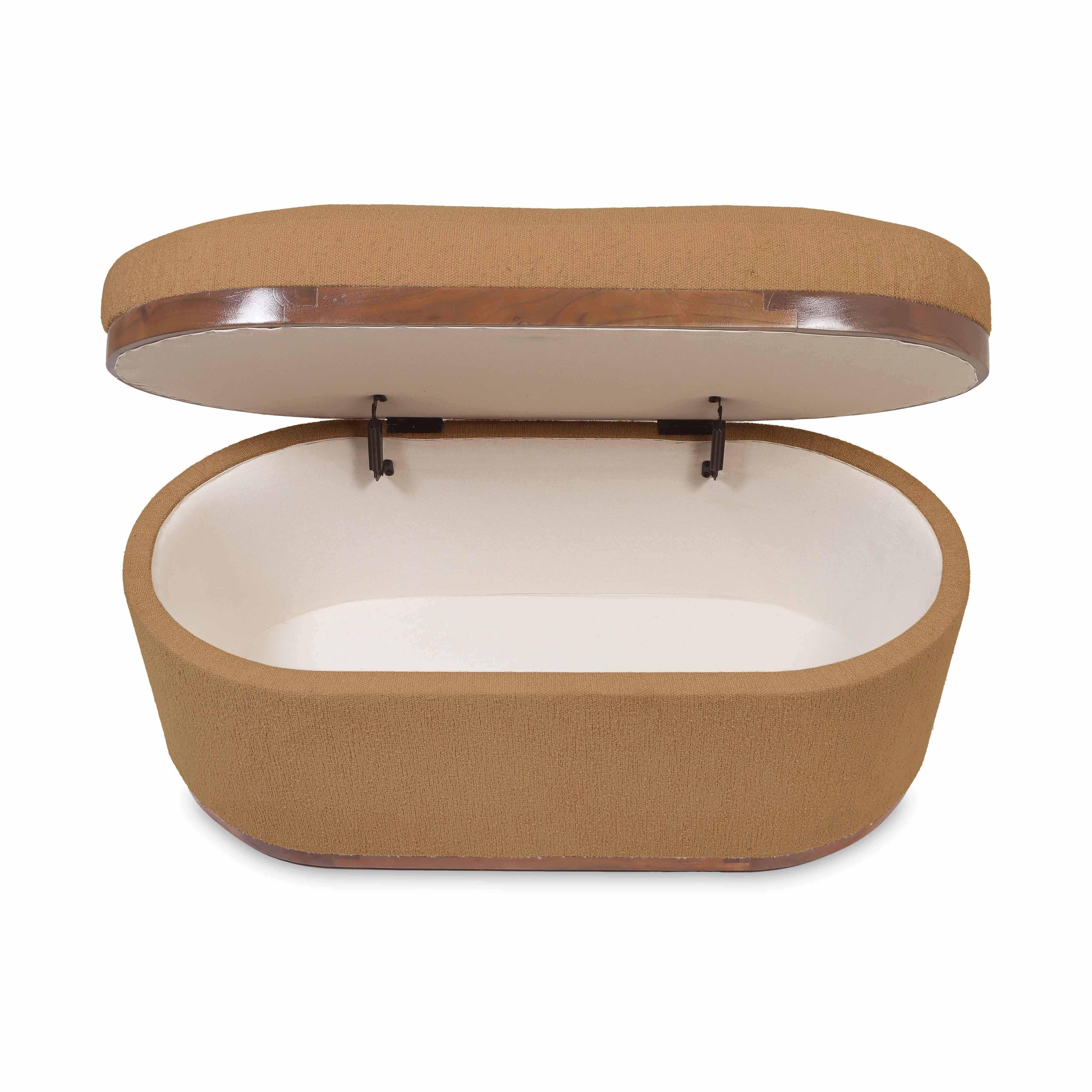 TOV Furniture Olivier Storage Ottoman, Peach, large