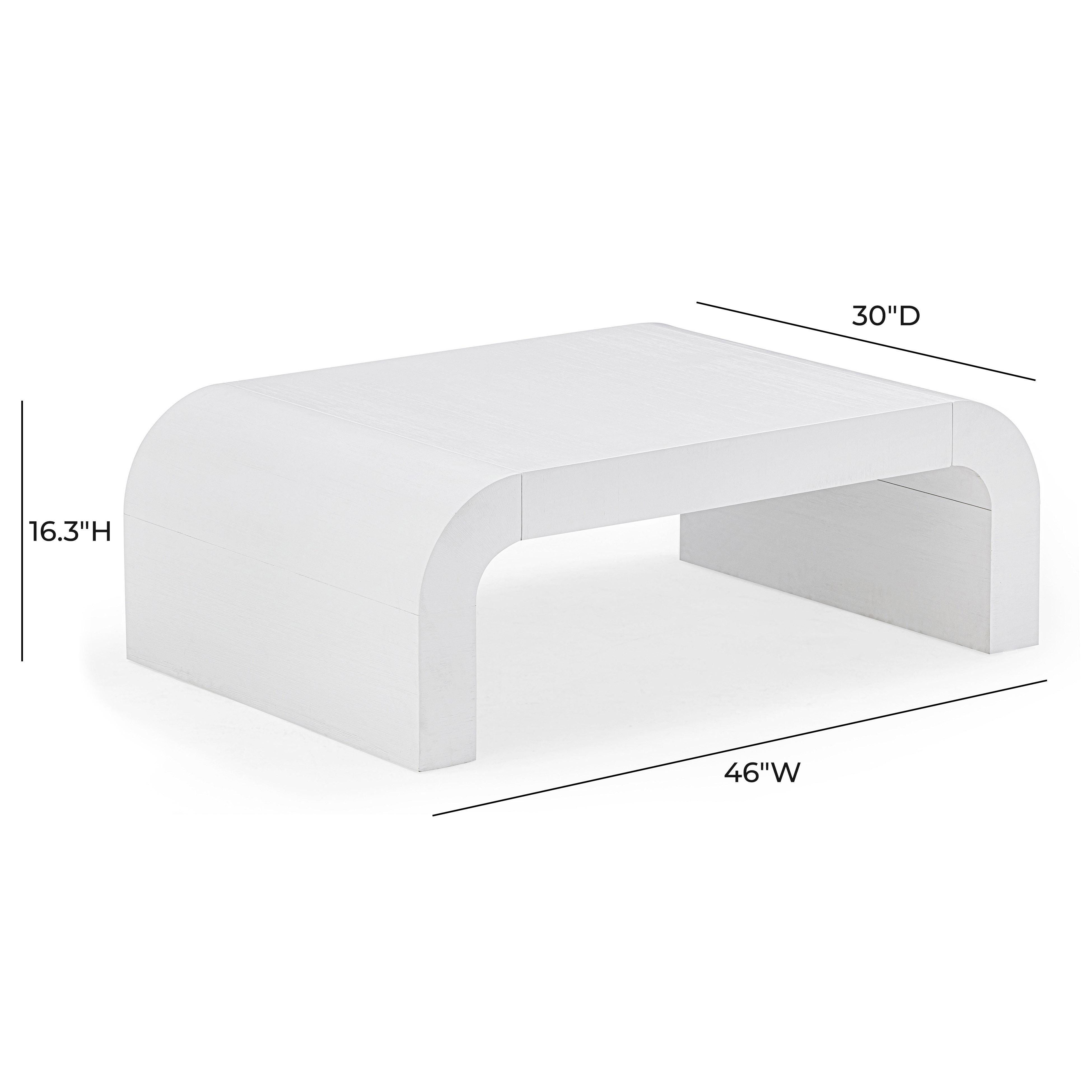 TOV Furniture Hump Coffee Table, White, large