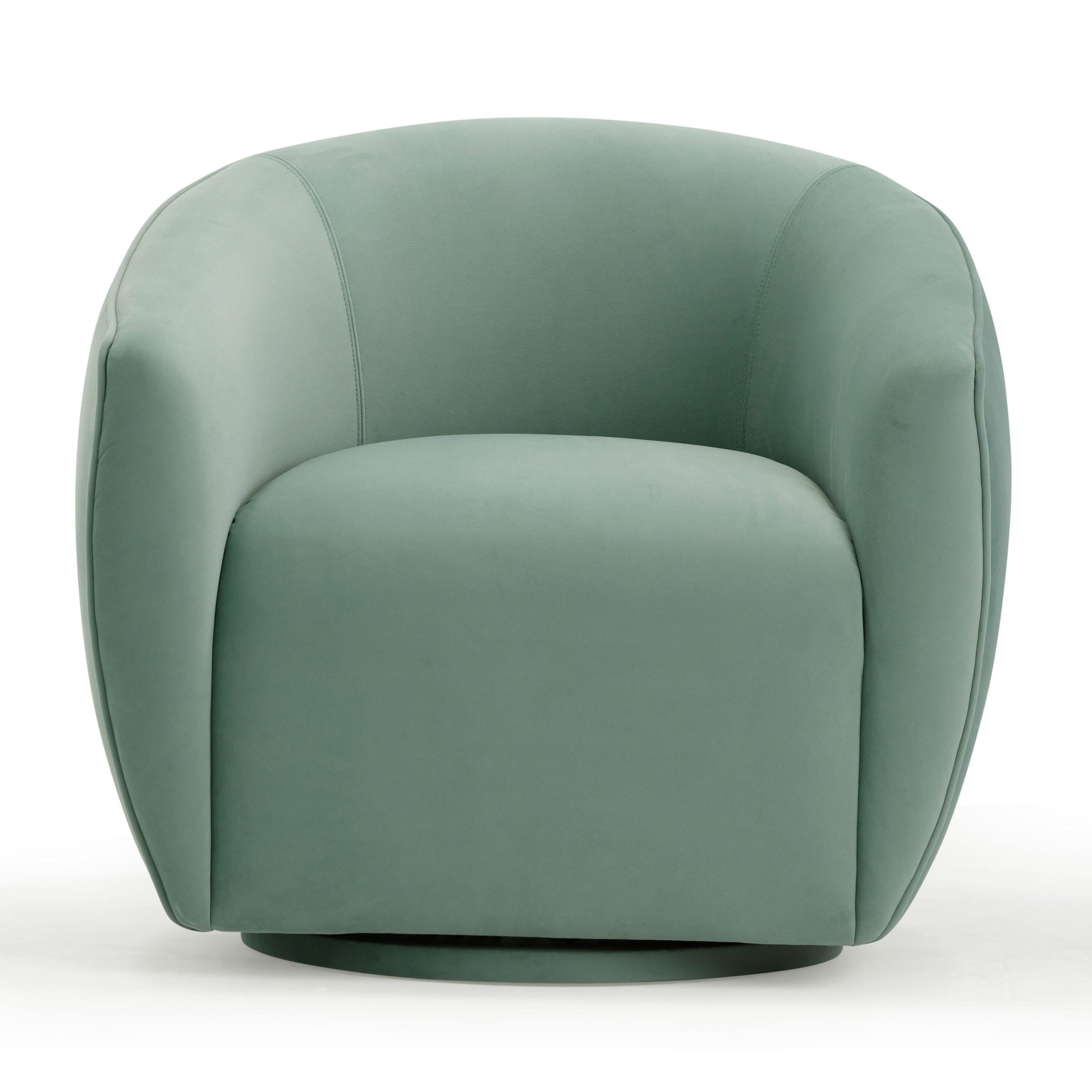 TOV Furniture Jordan Swivel Chair, Sea Blue, large