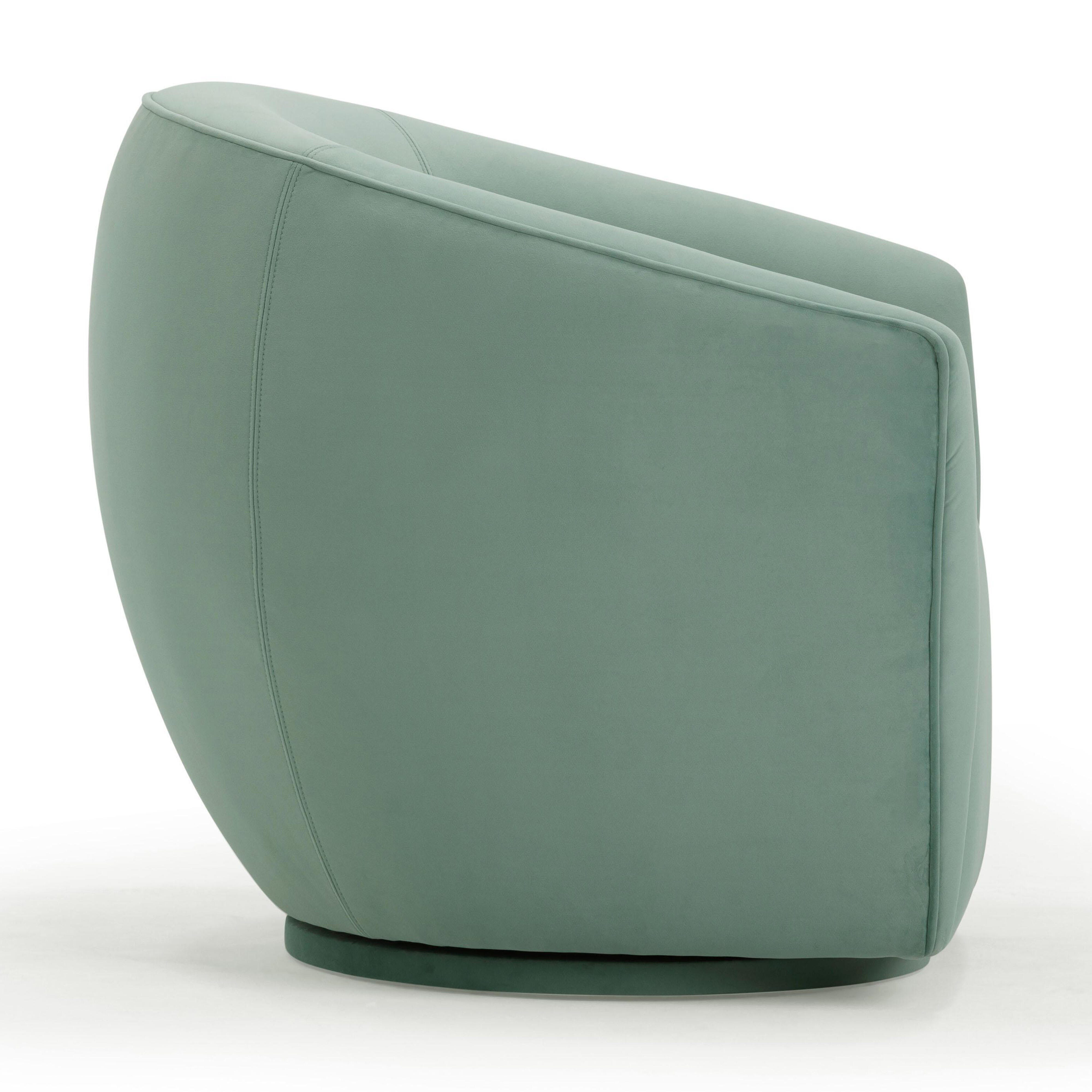 TOV Furniture Jordan Swivel Chair, Sea Blue, large