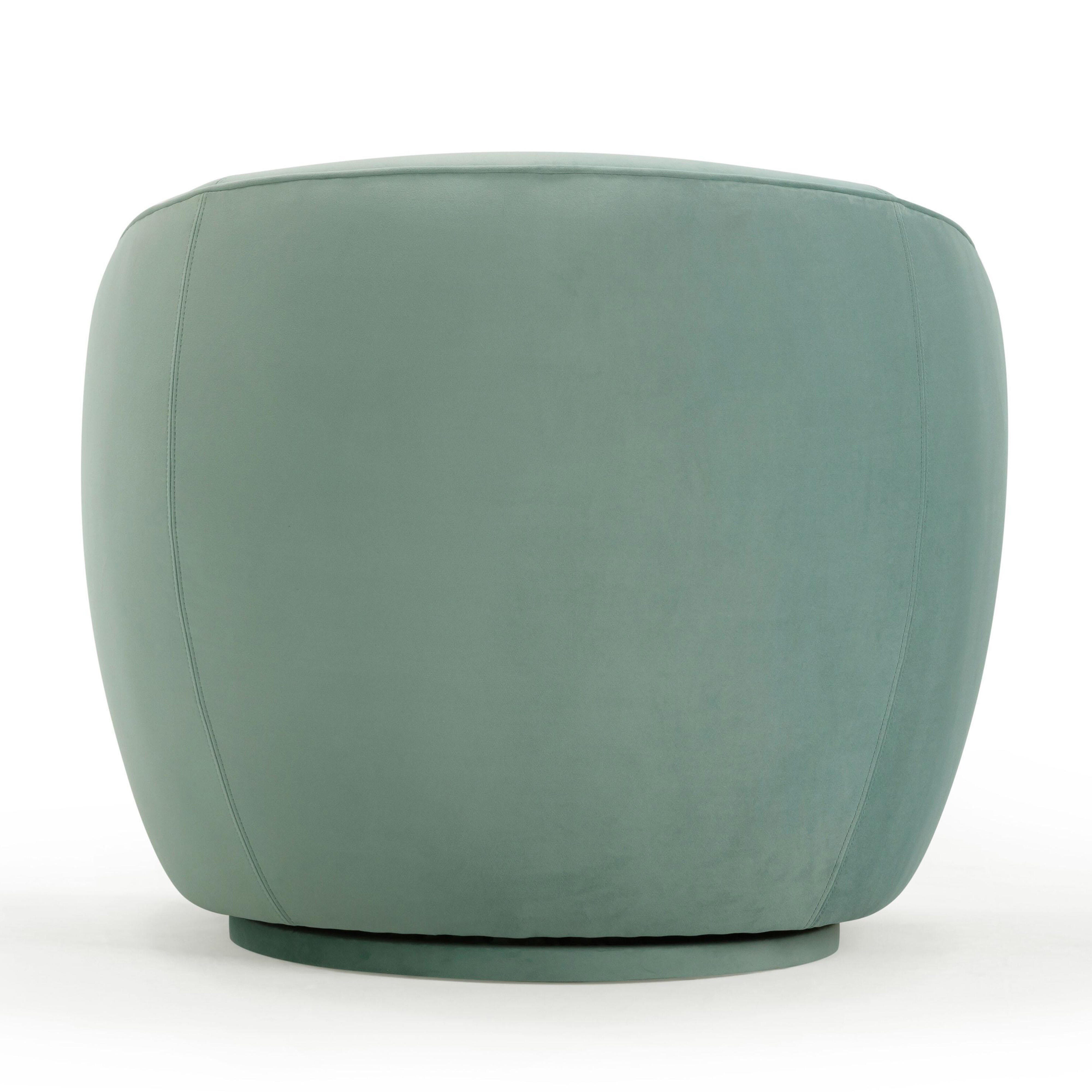 TOV Furniture Jordan Swivel Chair, Sea Blue, large