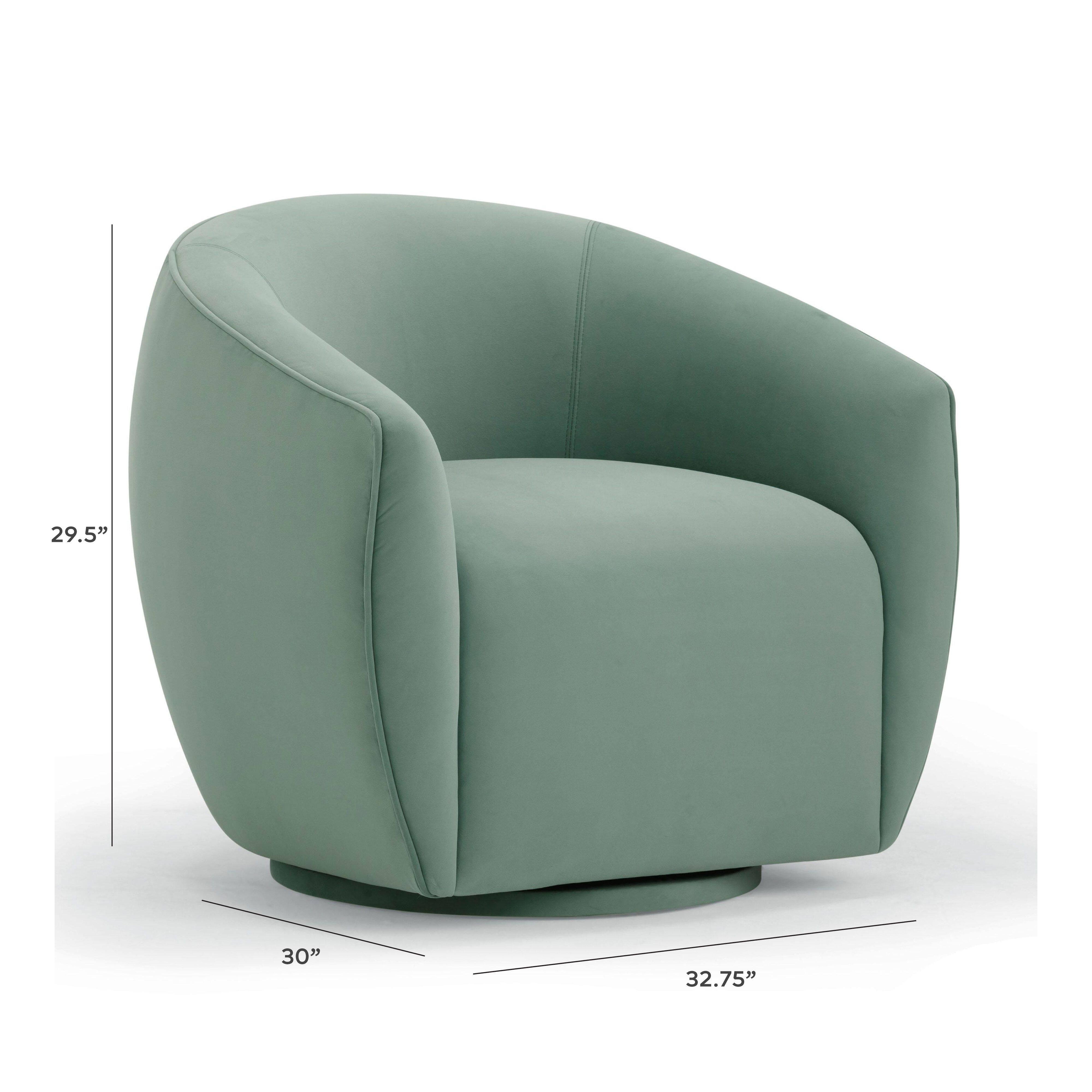 TOV Furniture Jordan Swivel Chair, Sea Blue, large